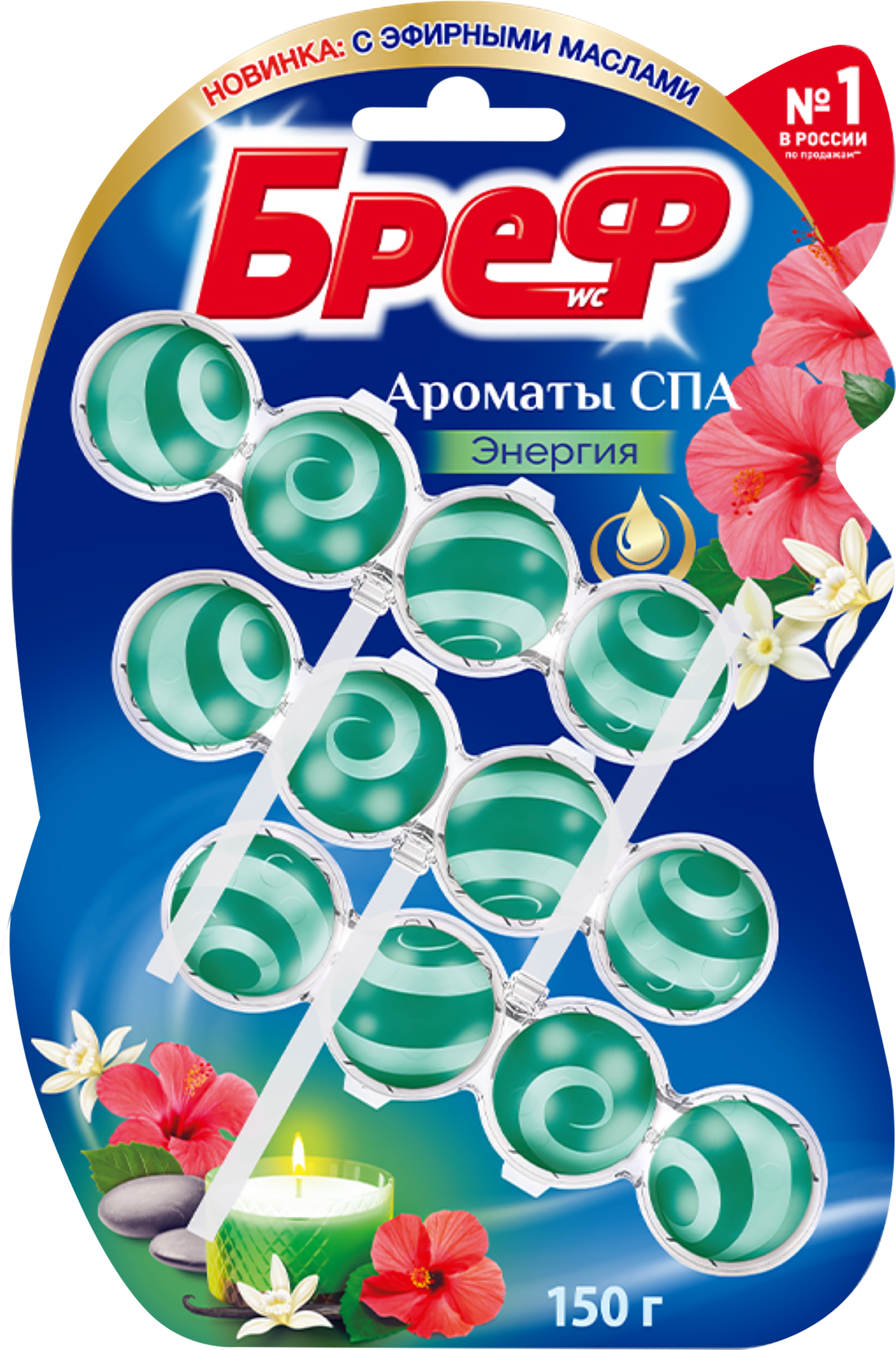 Изображение товара Туалетный блок БРЕФ Ароматы СПА Энергия 150г, 3шт