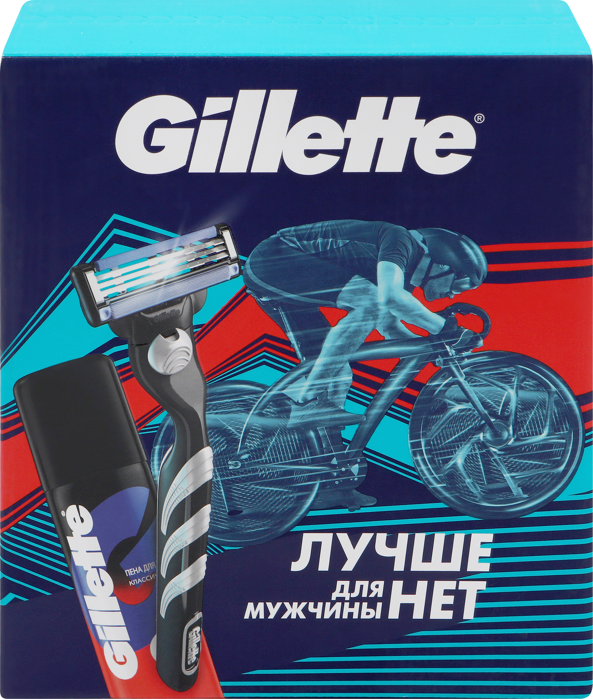 Изображение товара Набор подарочный GILLETTE Mach3 Бритва с 1 сменной кассетой+Пена для бритья, 50мл