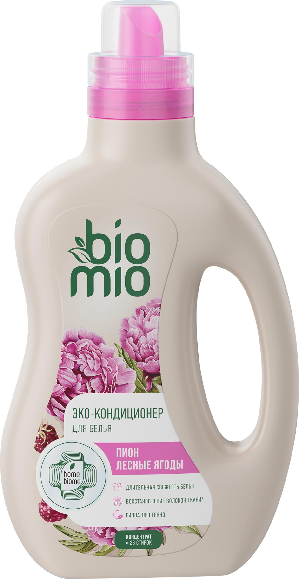 Изображение товара Кондиционер для белья BIOMIO Пион, лесные ягоды, 800мл