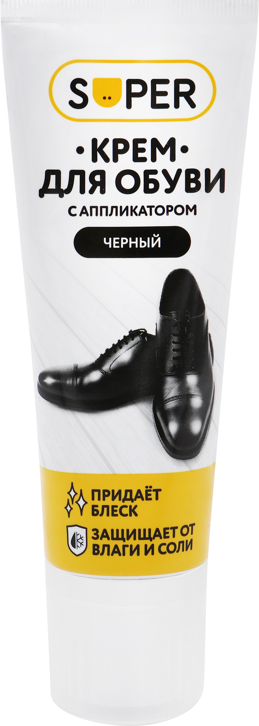 Изображение товара Крем для обуви SUPER с аппликатором черный, 75мл