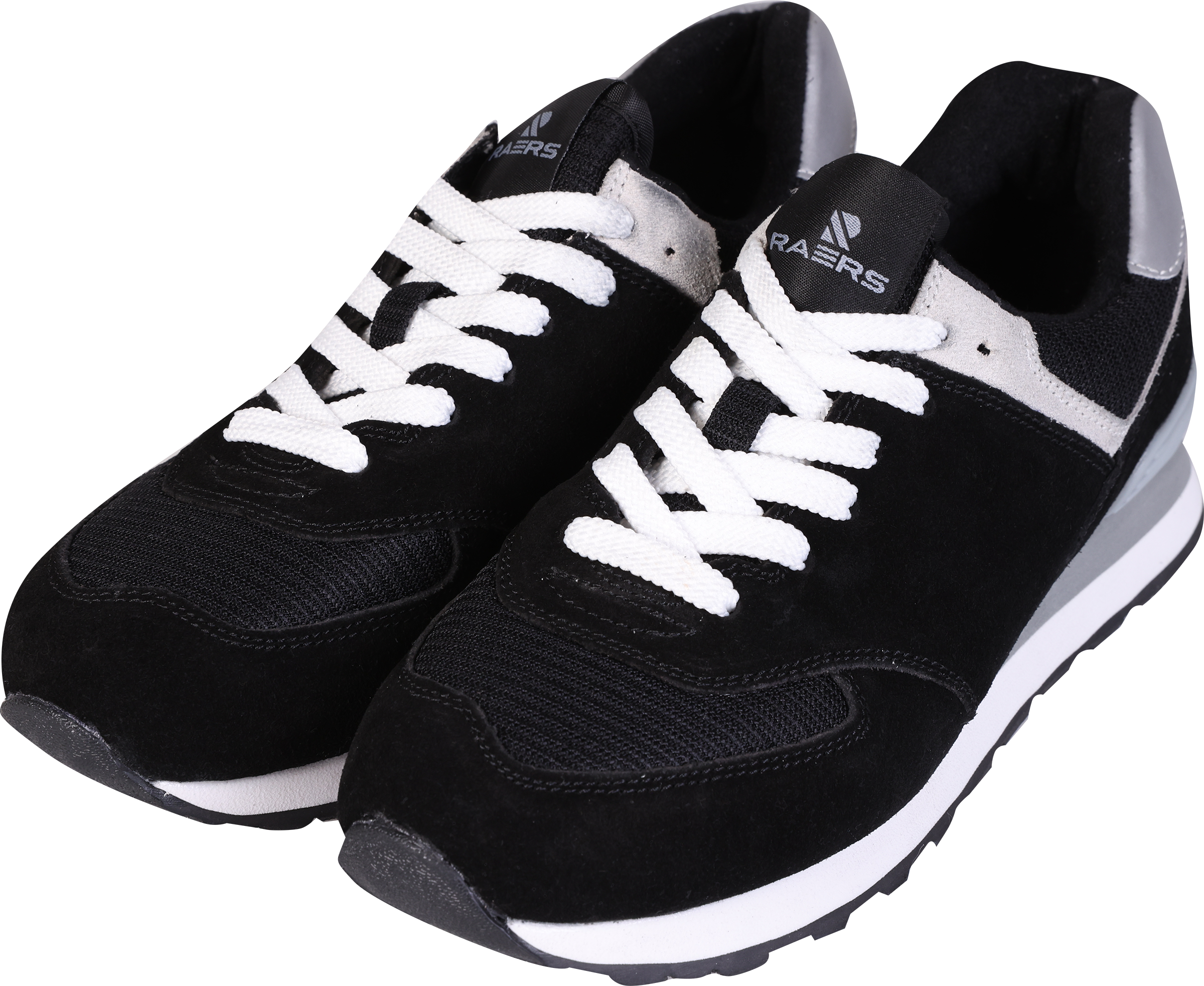 Изображение товара Кроссовки RAERS черные мужские и женские, натуральная кожа, легкая подошва