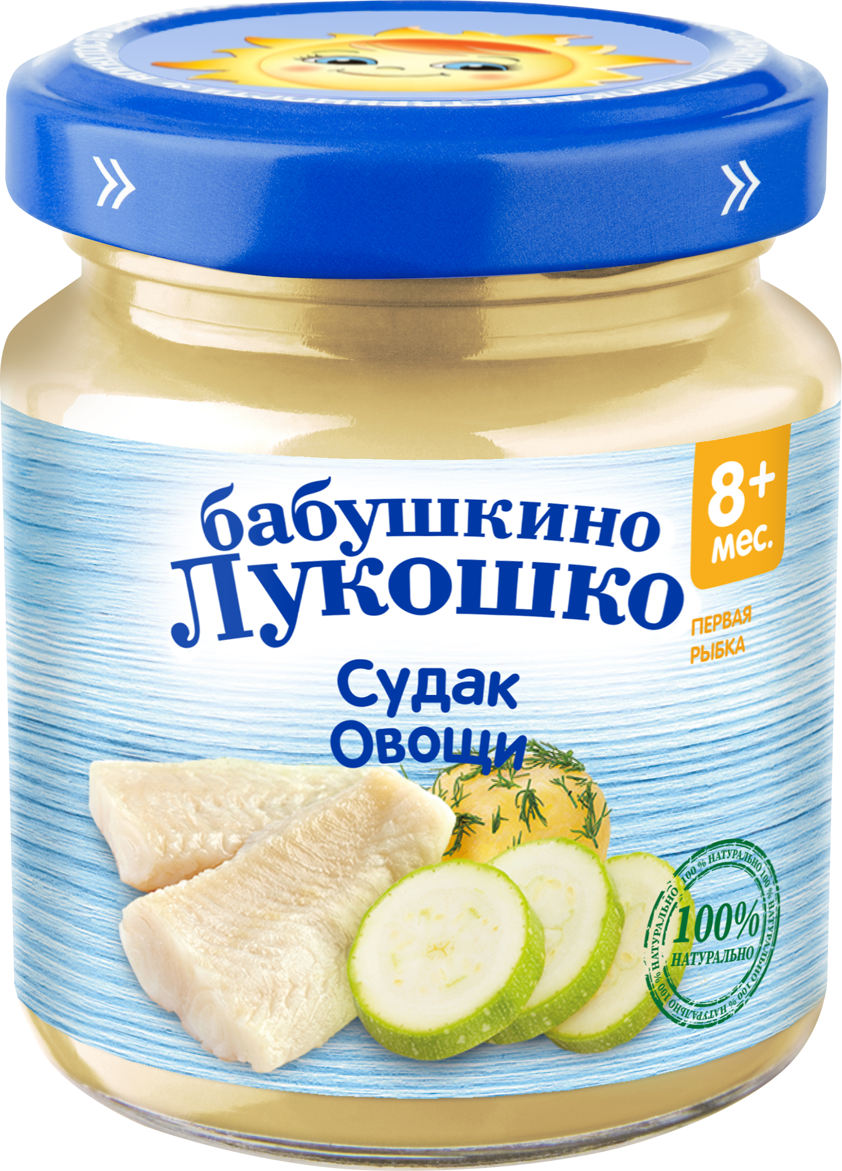 Изображение товара Пюре рыбно-овощное БАБУШКИНО ЛУКОШКО Судак с овощами 100г для малышей с 8 месяцев