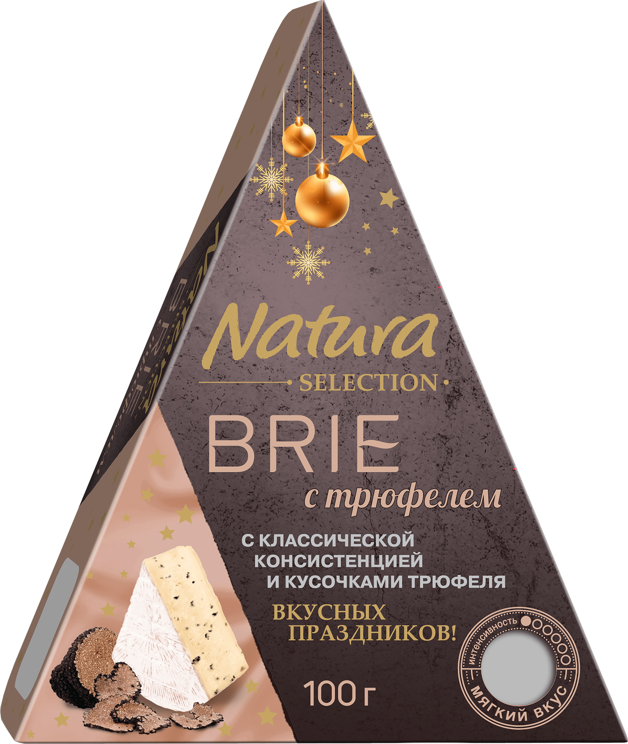 Изображение товара Сыр бри с белой плесенью и трюфелем 50% NATURA SELECTION 100г