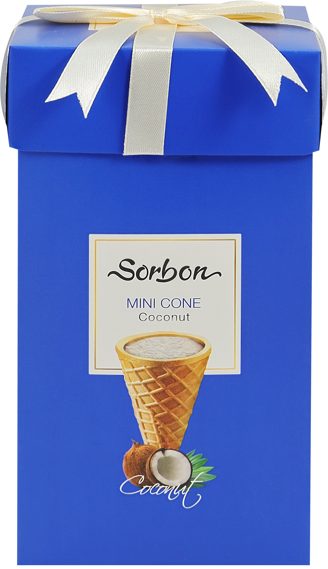 Изображение товара Конфеты SORBON Мини-рожок хрустящий Кокос, 200г