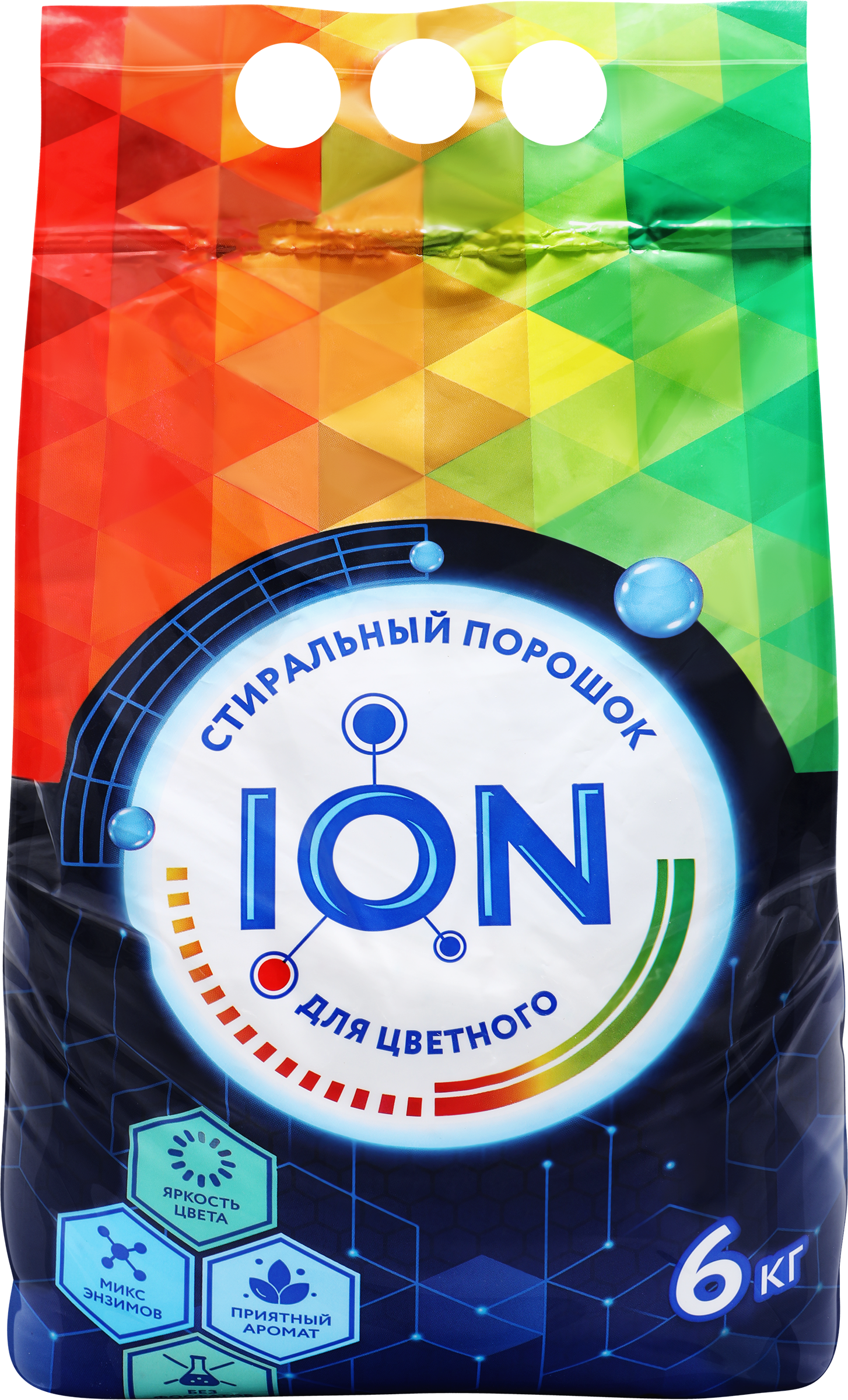 Изображение товара Стиральный порошок для цветного белья ION, 6кг универсальный