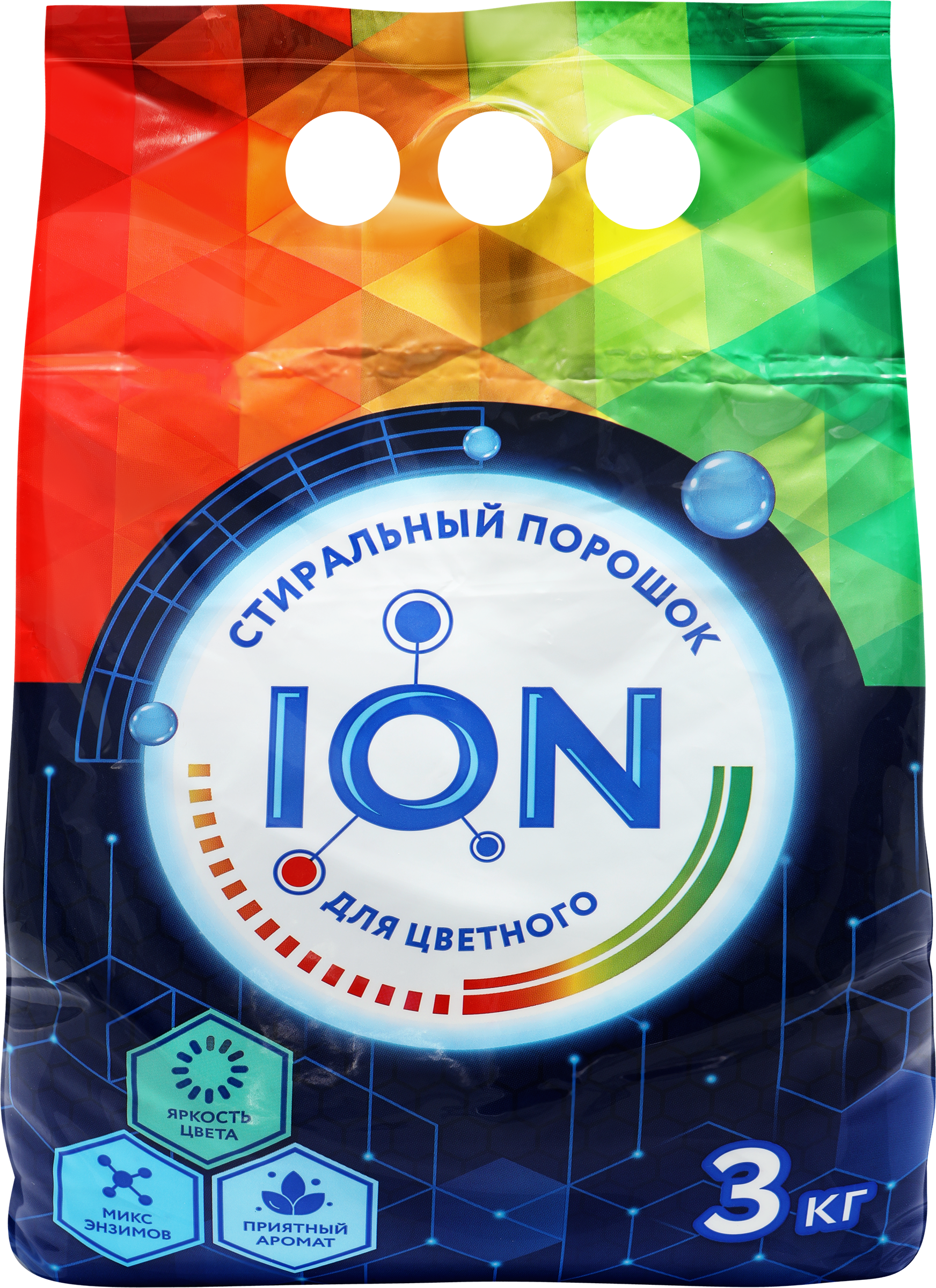 Изображение товара Стиральный порошок для цветного белья ION, 3кг