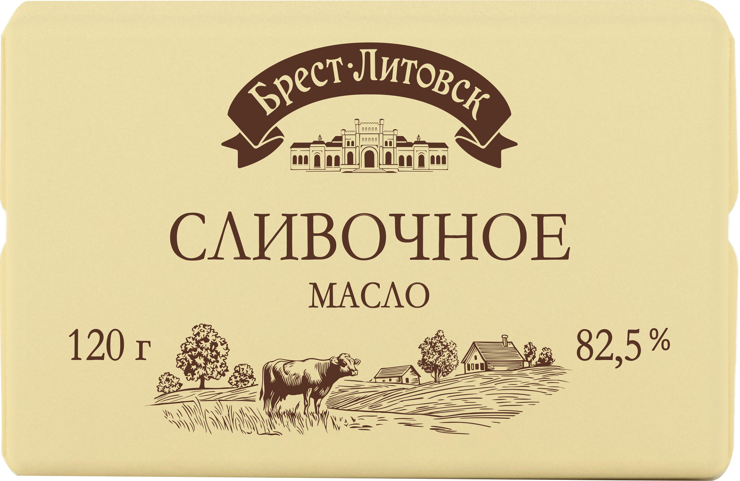 Изображение товара Масло сладкосливочное БРЕСТ-ЛИТОВСК несоленое 82,5% 120г