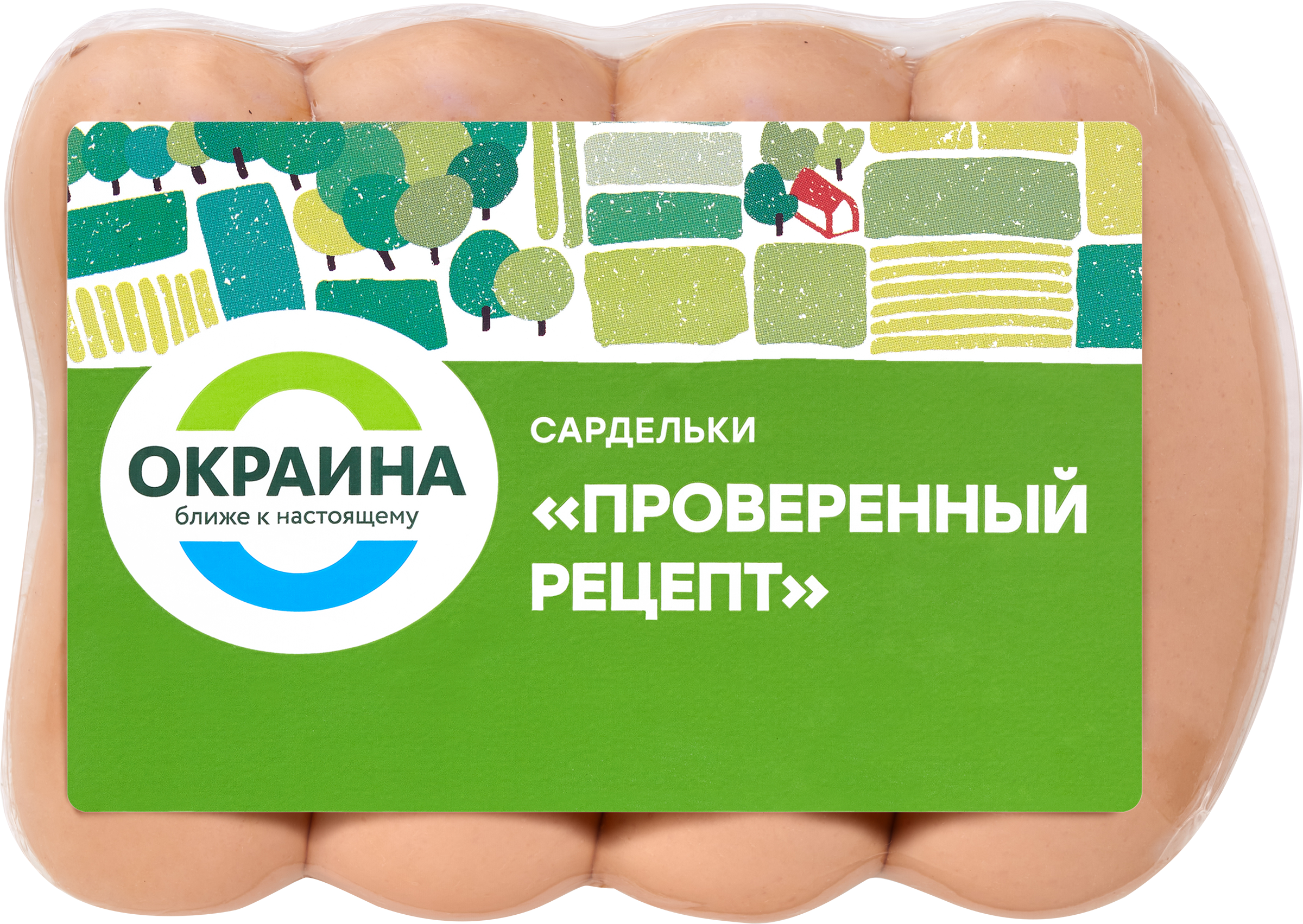 Изображение товара Сардельки ОКРАИНА Проверенный рецепт весовые натуральная оболочка