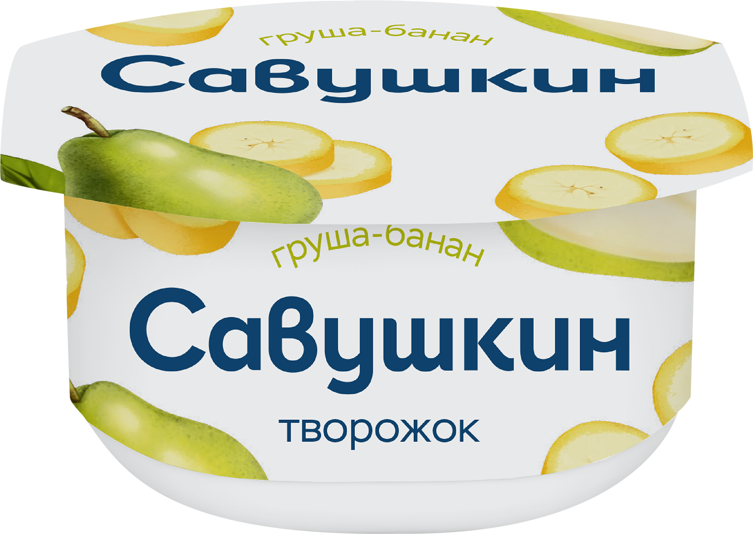 Изображение товара Паста творожная САВУШКИН Груша банан 3,5% 120г натуральный фруктовый продукт