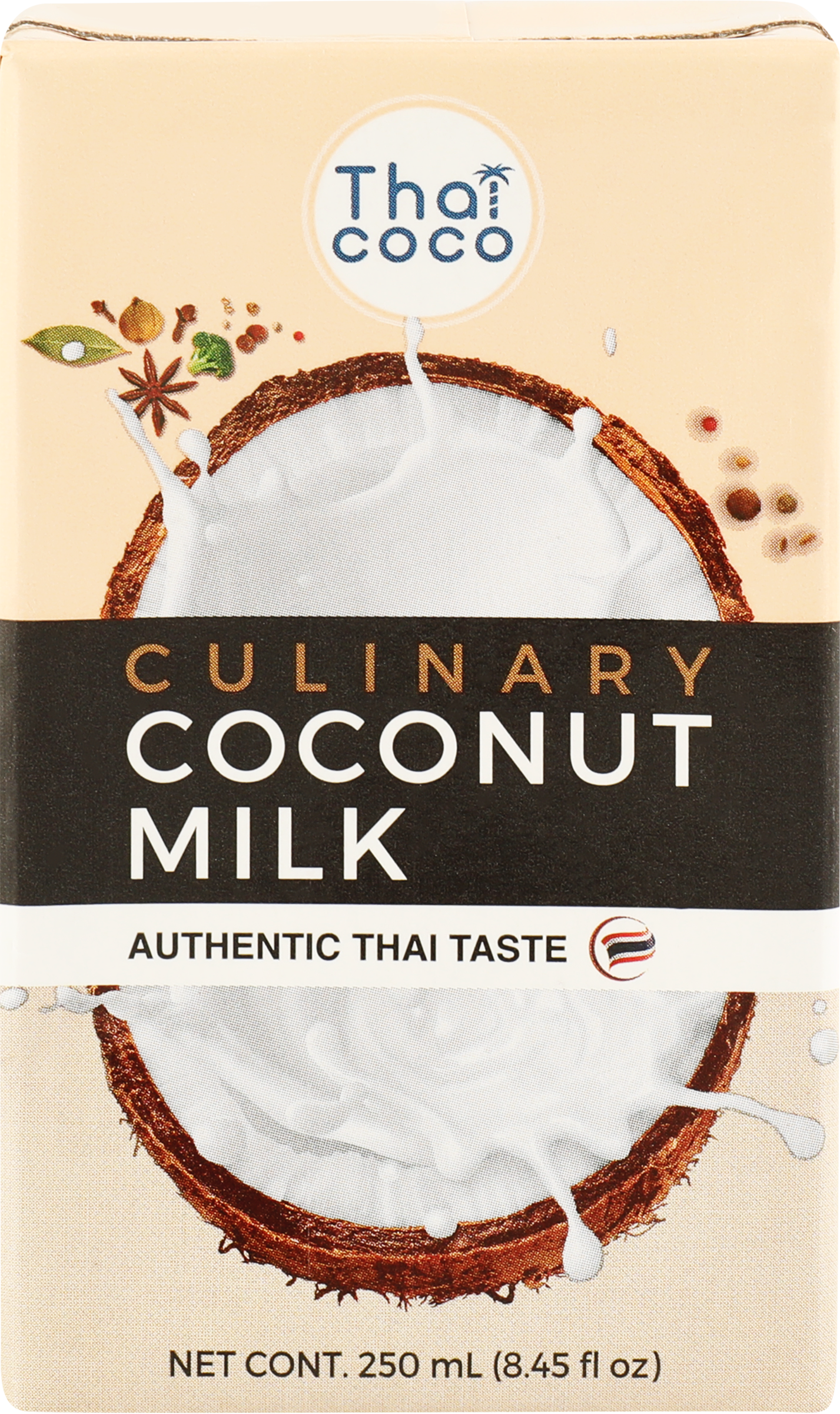 Изображение товара Напиток на растительной основе THAI COCO Кокосовый, ультрапастеризованный, 250мл