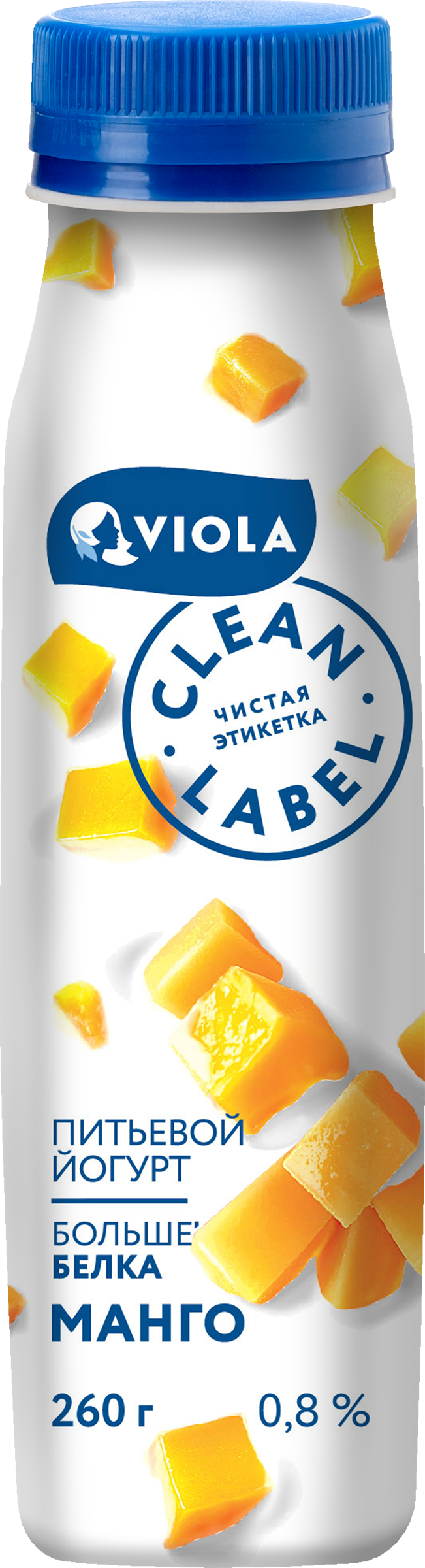 Изображение товара Йогурт питьевой VIOLA Clean Label с манго 0,8%, без змж, 260г
