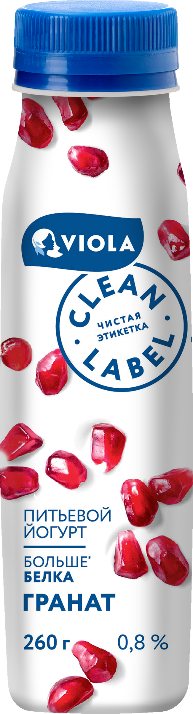 Изображение товара Йогурт питьевой VIOLA Clean Label Гранат 0,8%, 260г