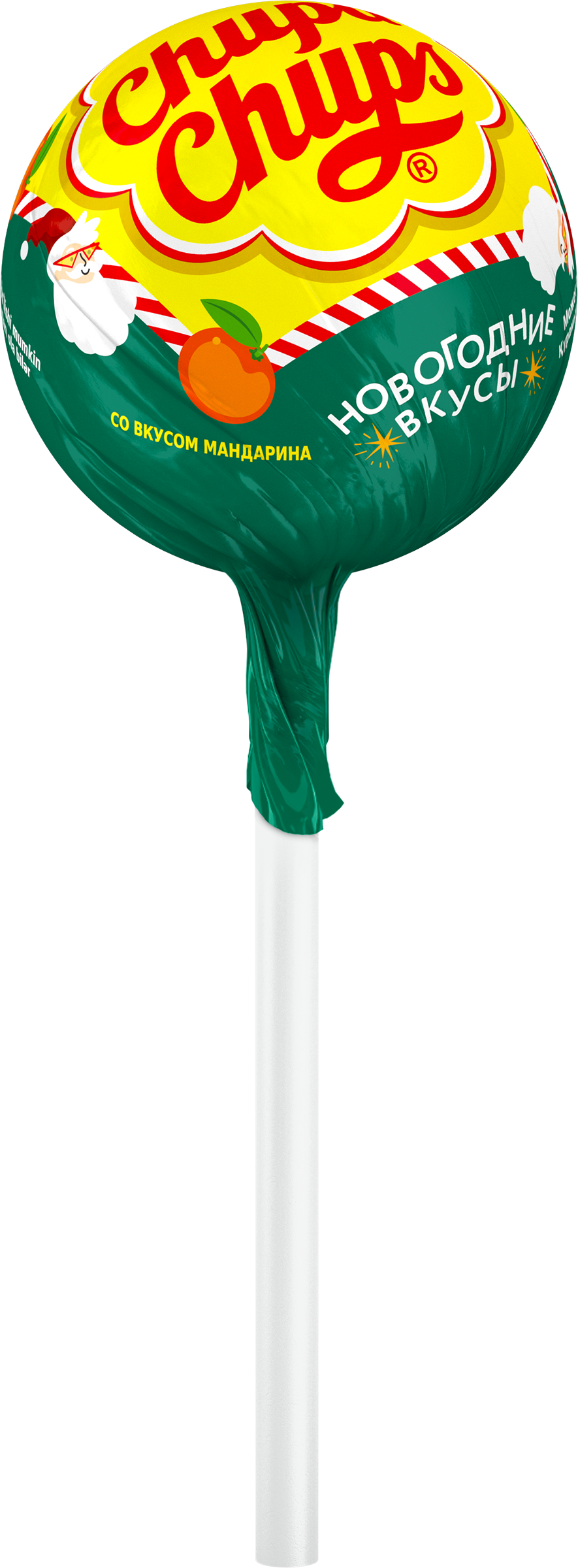 Изображение товара Карамель CHUPA CHUPS со вкусами мандарина, ванили и мяты, яблока и карамели, 12г