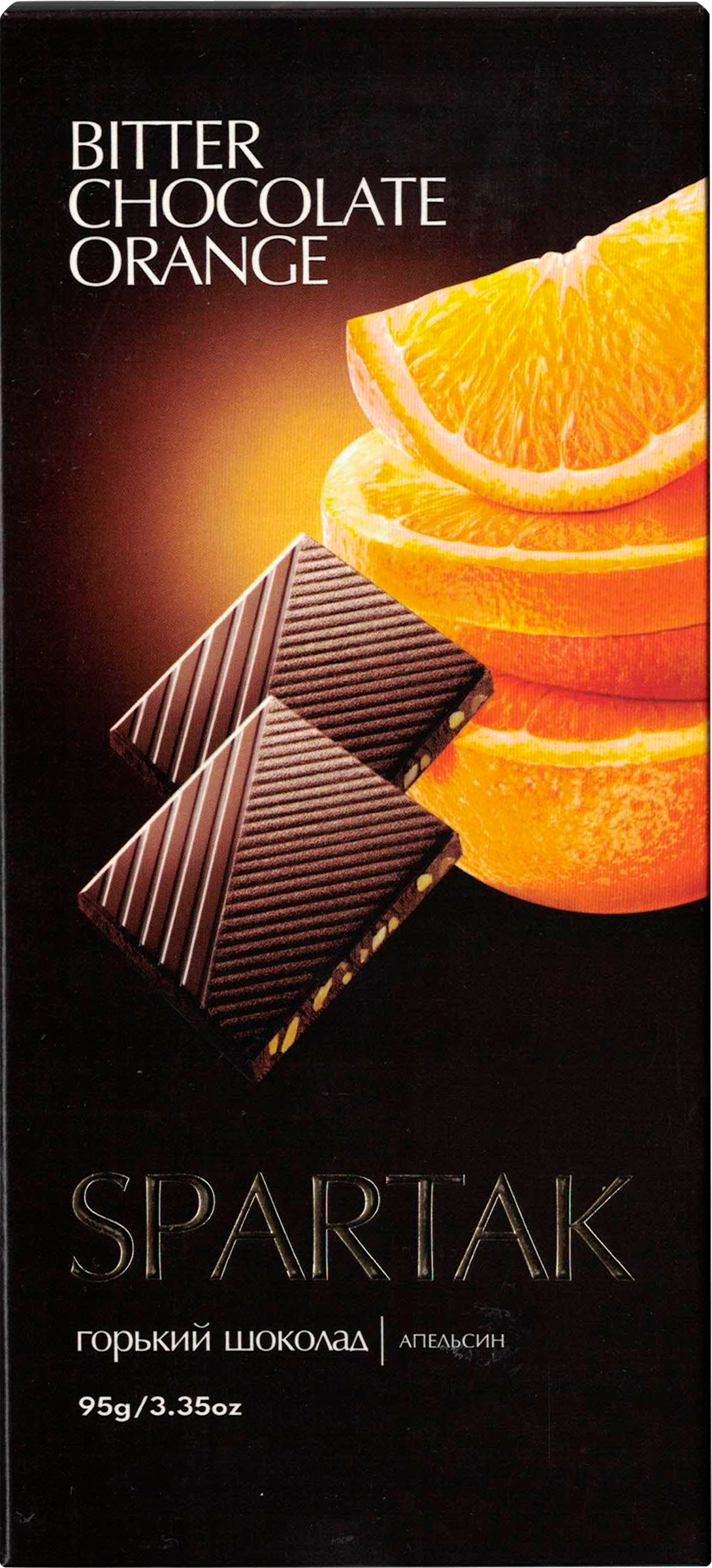 Изображение товара Шоколад горький СПАРТАК с апельсином, 95г