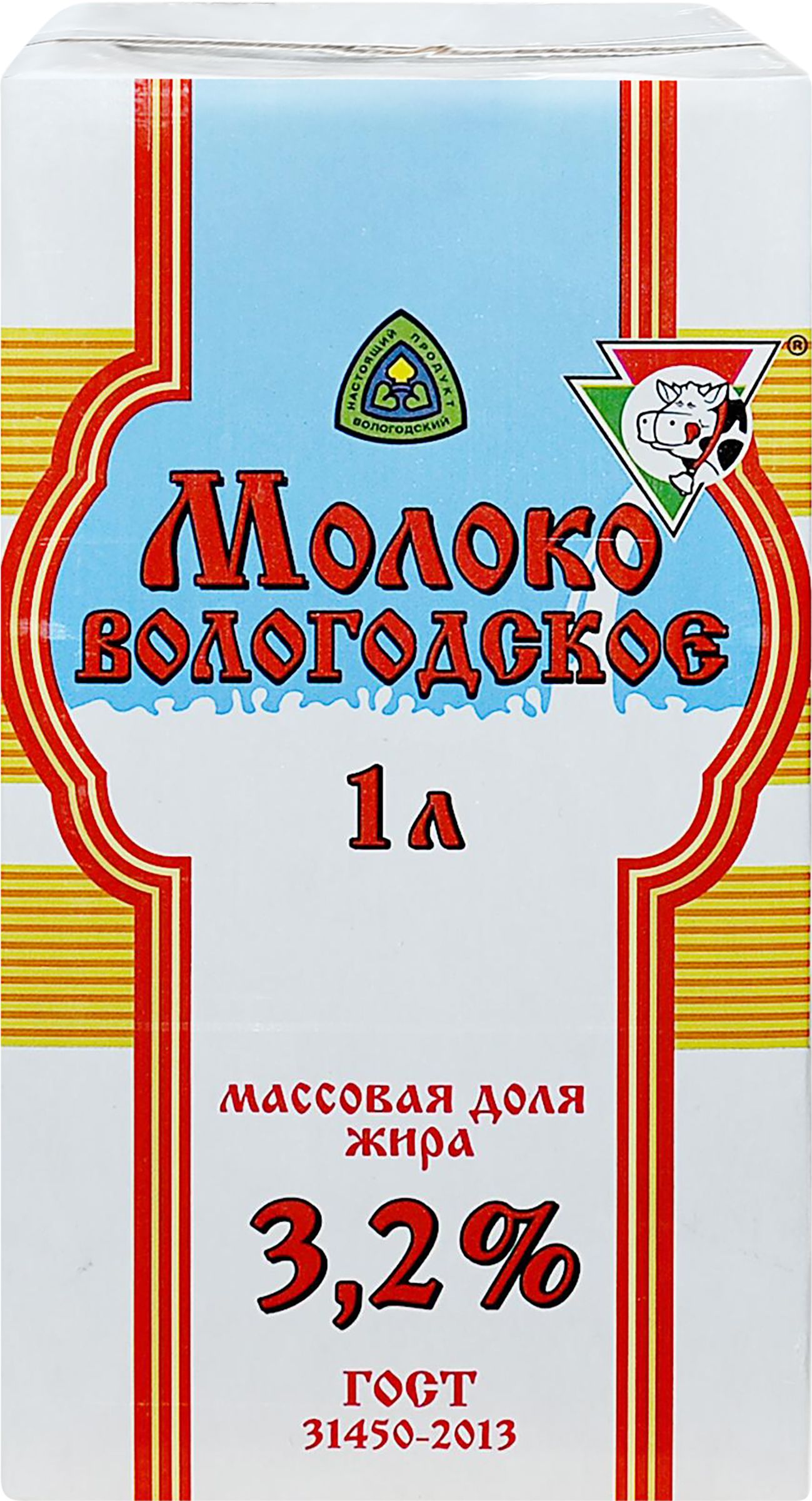 Изображение товара Молоко ультрапастеризованное ИЗ ВОЛОГДЫ 3,2%, без змж, 1000мл