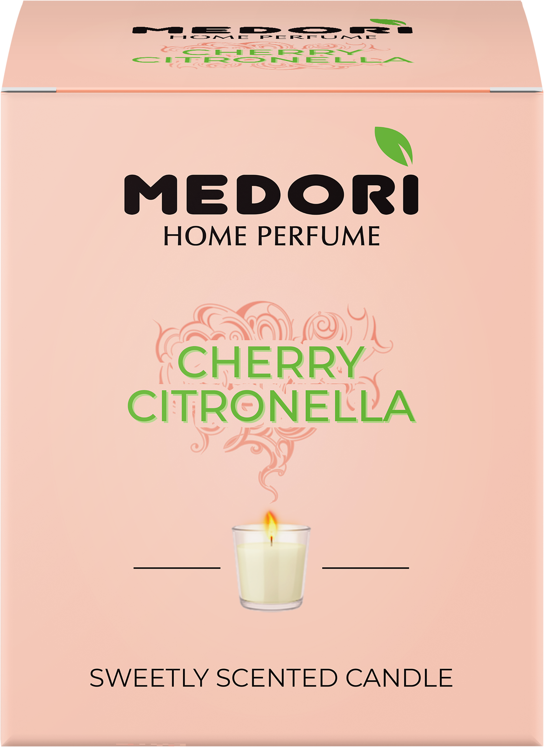 Изображение товара Свеча ароматическая MEDORI Cherry Citronnela 70мл в стеклянном стакане