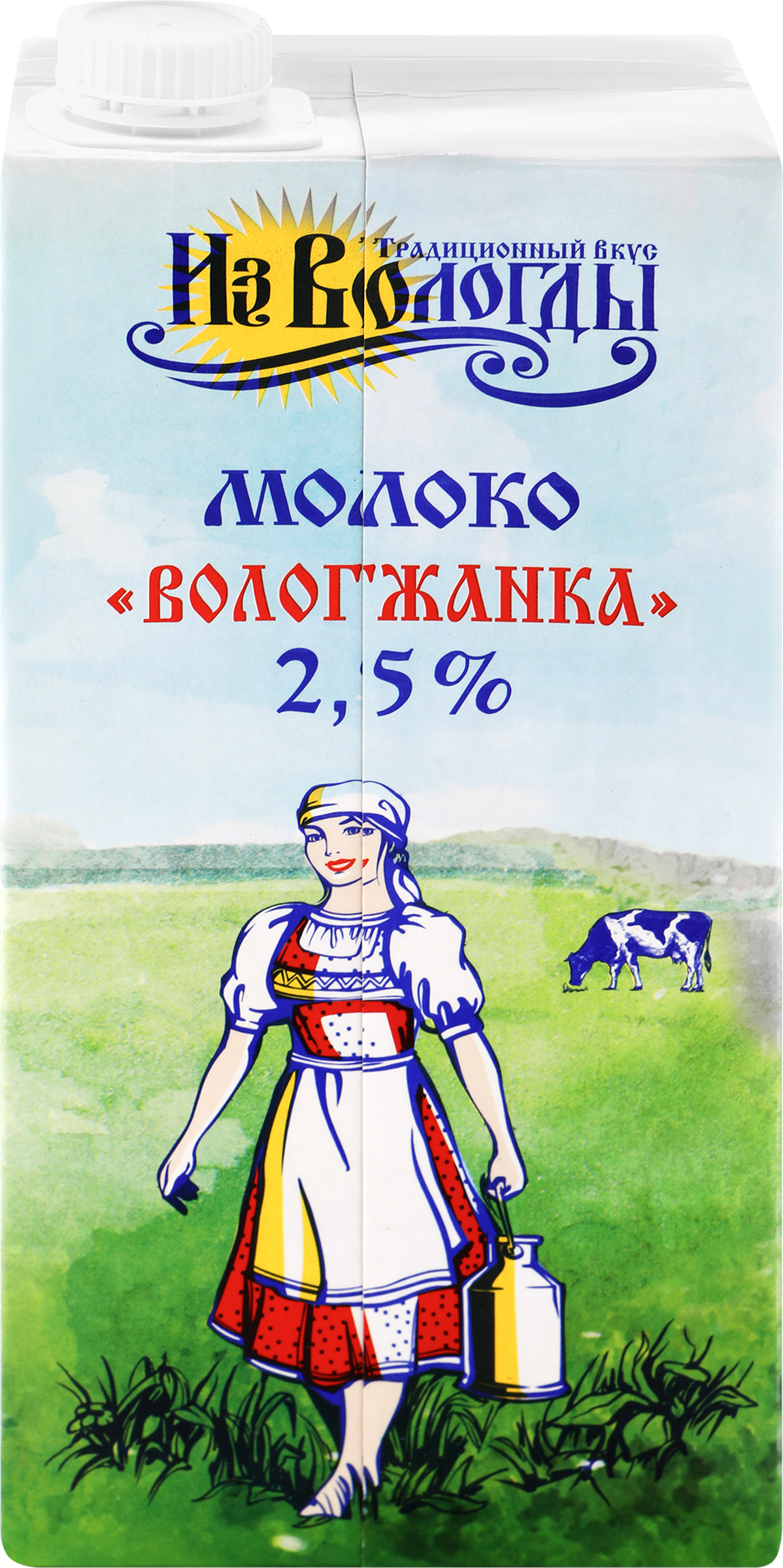 Изображение товара Молоко ультрапастеризованное ВОЛОГЖАНКА 2,5% 1000мл натуральный напиток