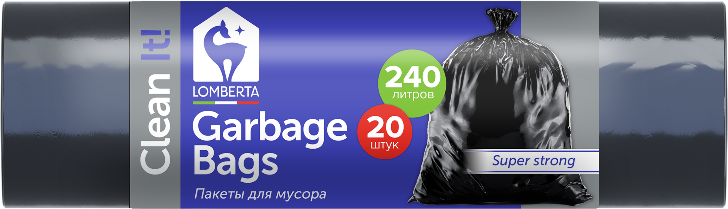 Изображение товара Пакет для мусора LOMBERTA 90x130см 240л, 20 шт, Россия