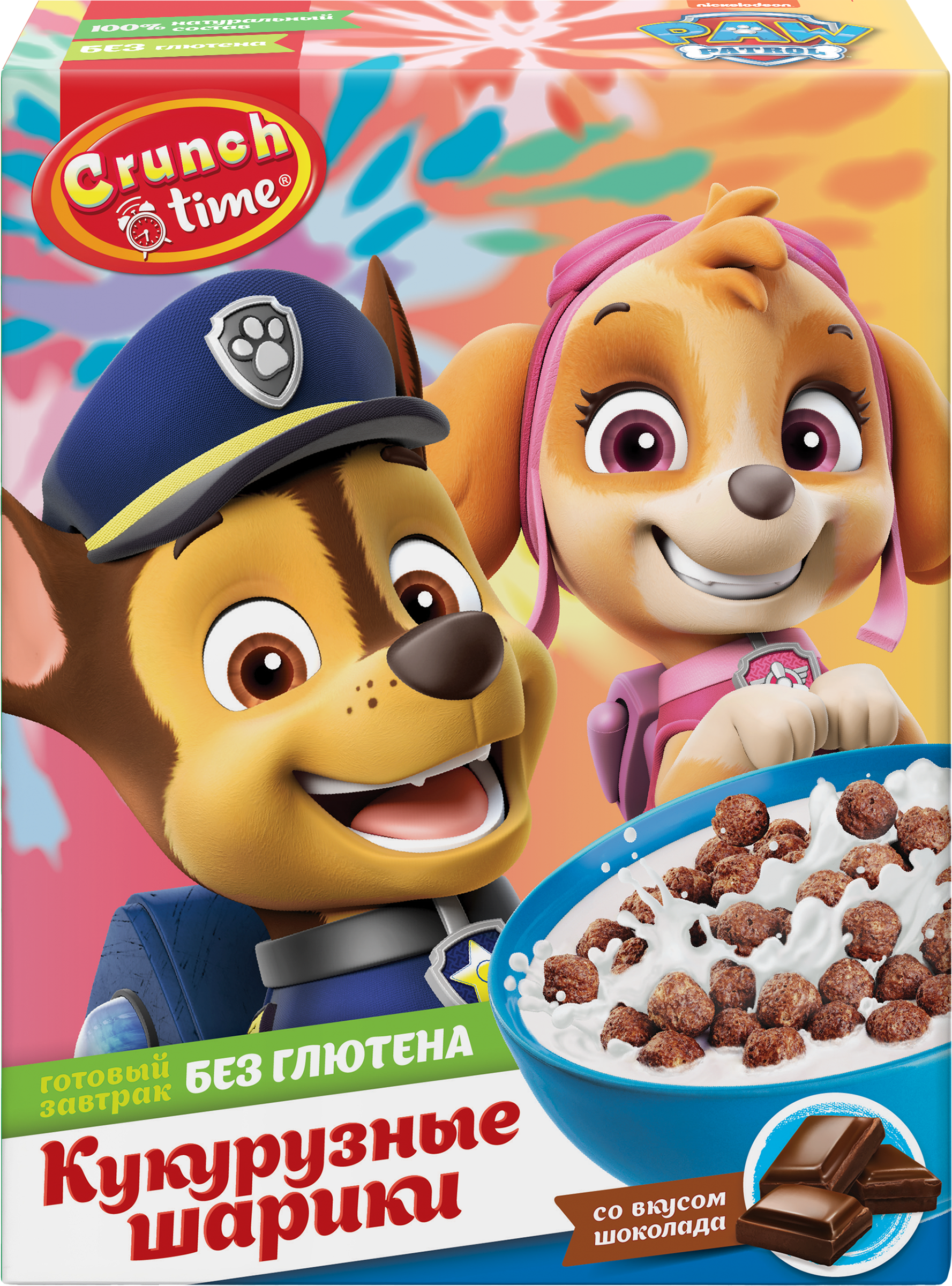 Изображение товара Готовый завтрак CRUNCH TIME Patrol Шарики со вкусом шоколада, 170г