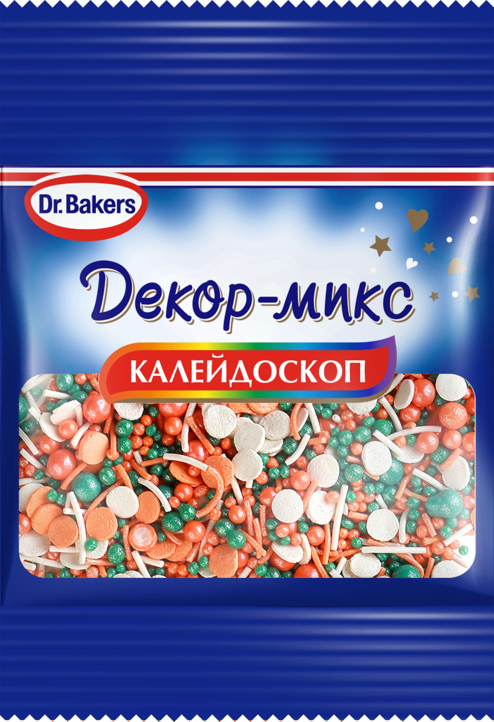 Изображение товара Посыпка кондитерская DR.BAKERS Декор-микс Калейдоскоп 10г для украшения десертов