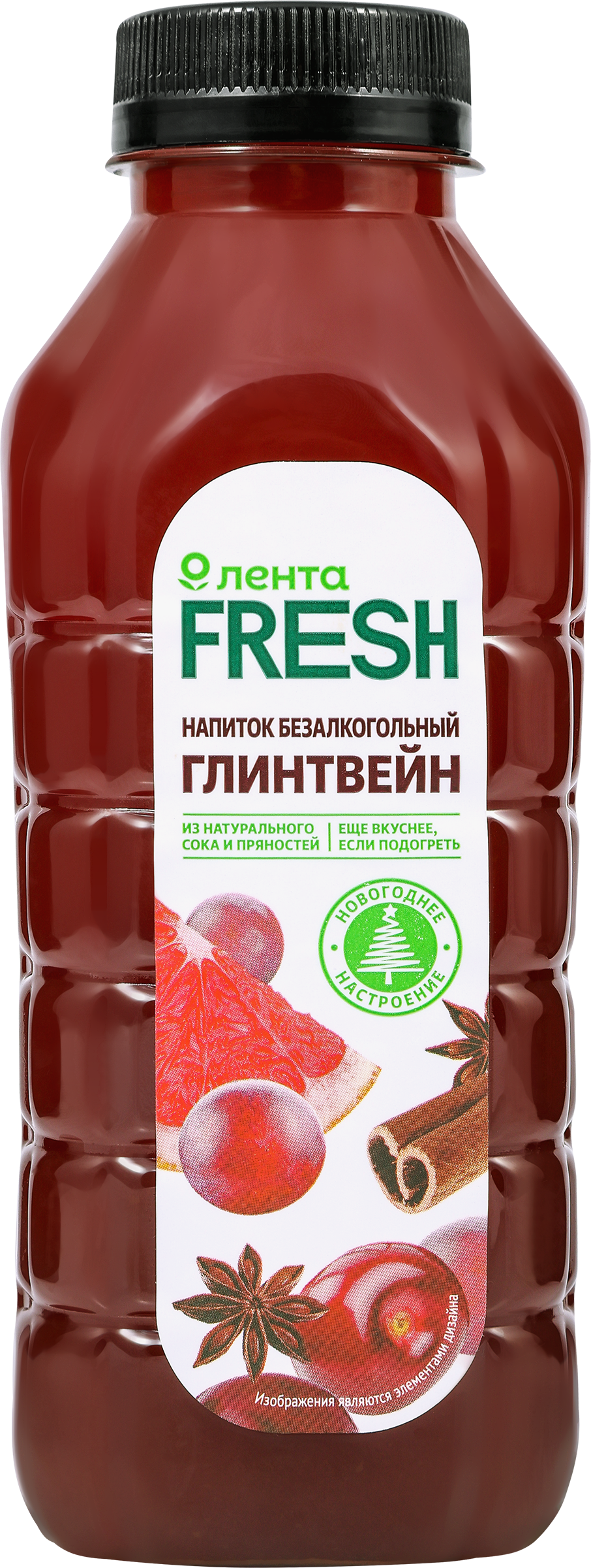 Изображение товара Безалкогольный глинтвейн ЛЕНТА FRESH 500мл Натуральный и ароматный