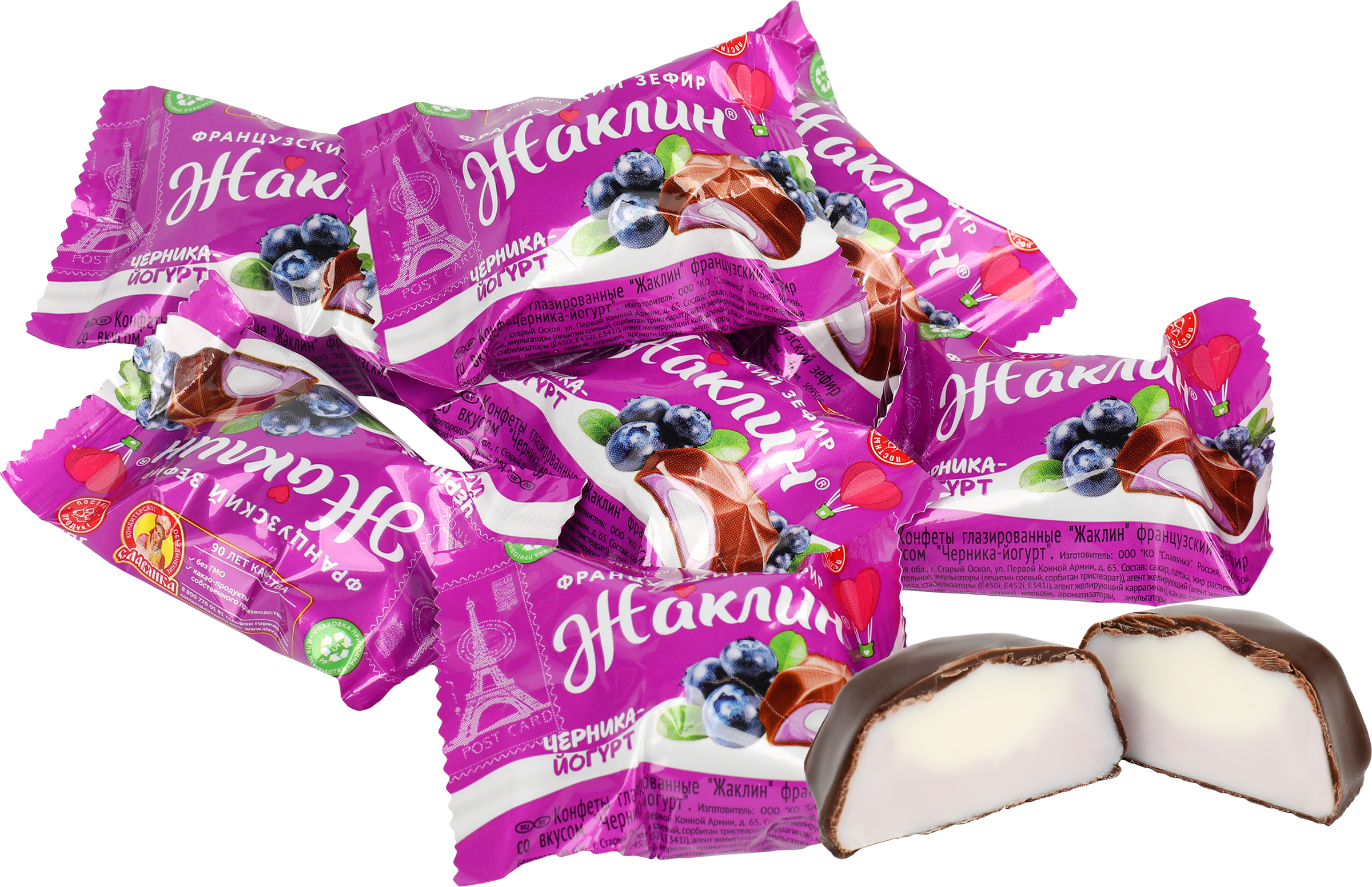 Изображение товара Конфета желейная СЛАВЯНКА Жаклин черника-йогурт весовая