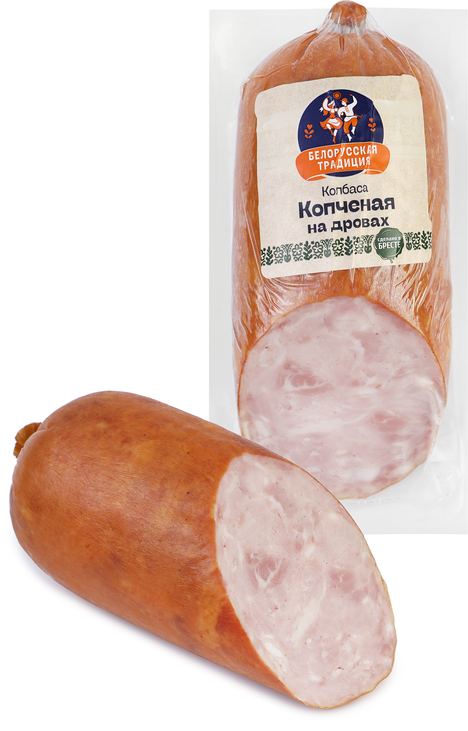 Изображение товара Колбаса полукопченая БЕЛОРУССКАЯ ТРАДИЦИЯ Копченая на дровах, 420г