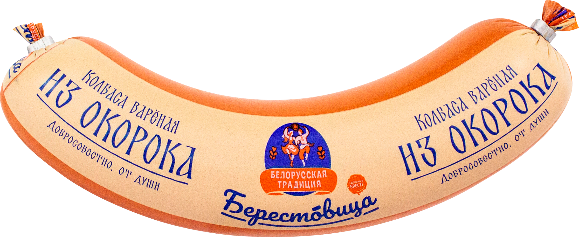 Изображение товара Колбаса вареная БЕЛОРУССКАЯ ТРАДИЦИЯ из окорока, высший сорт, 400г