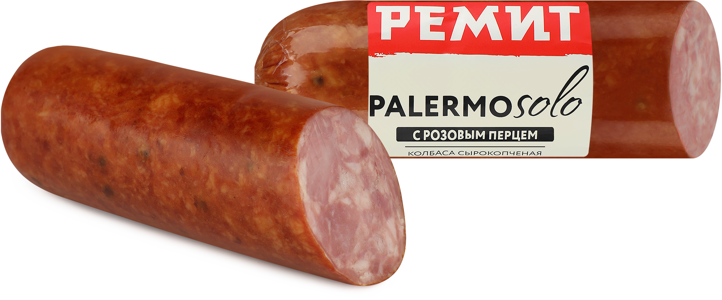 Изображение товара Колбаса сырокопченая РЕМИТ Palermosolo с розовым перцем, весовая
