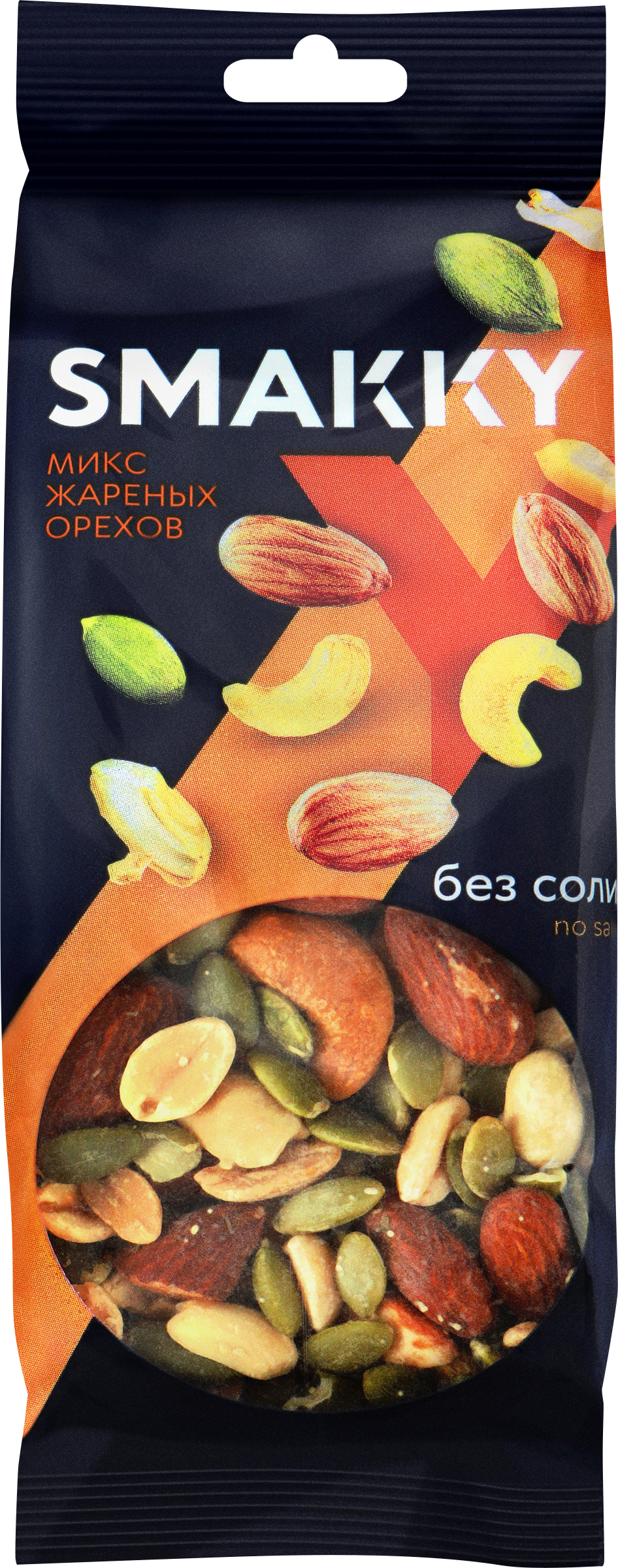 Изображение товара Смесь ореховая SMAKKY микс жареных орехов без соли 50г