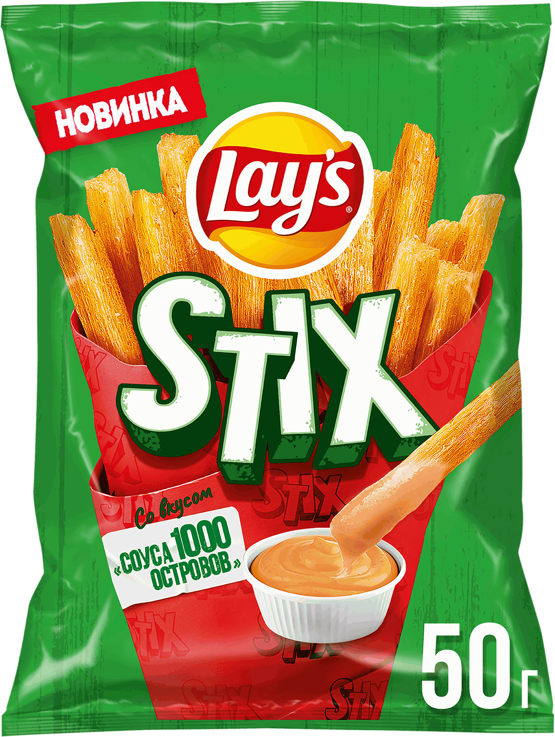 Изображение товара Чипсы картофельные LAY'S Стикс Соус 1000 островов, 50г