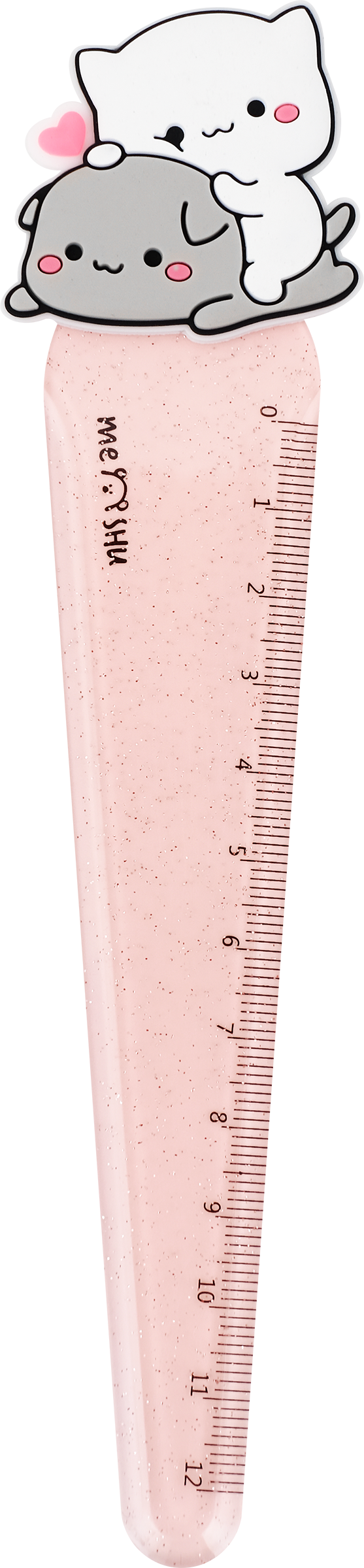 Изображение товара Линейка MESHU Cute kittens 12см пластиковая для черчения и измерений