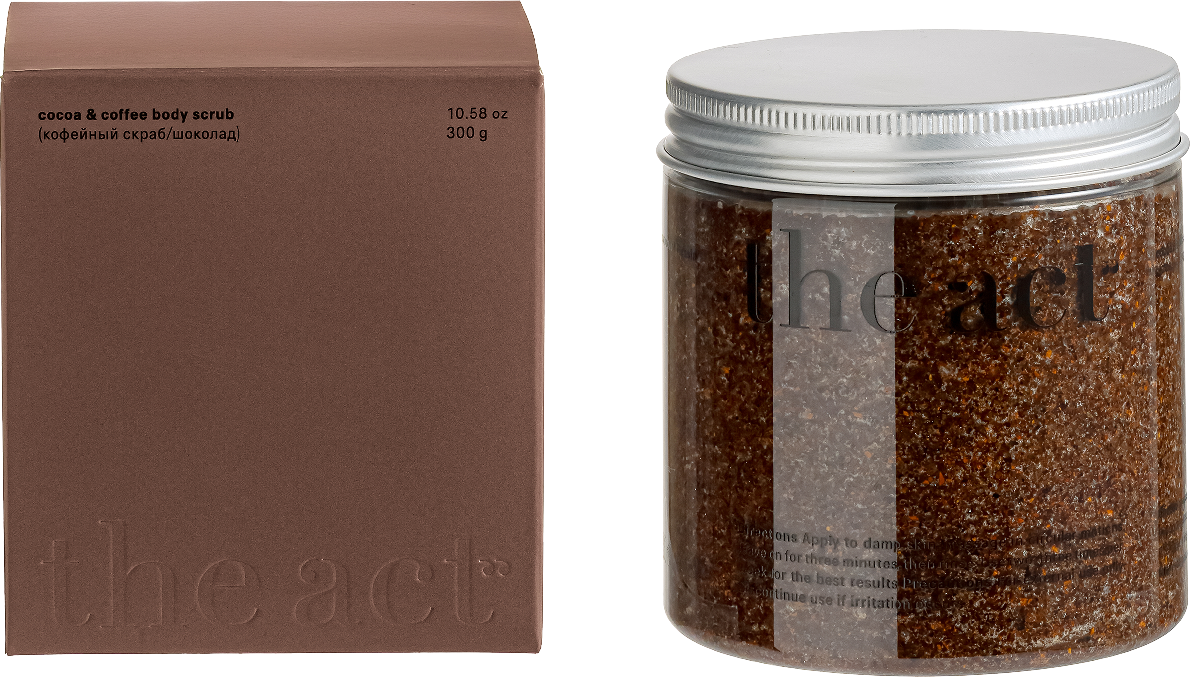 Изображение товара Скраб для тела THE ACT Кофейный шоколад 300мл натуральный уход для кожи