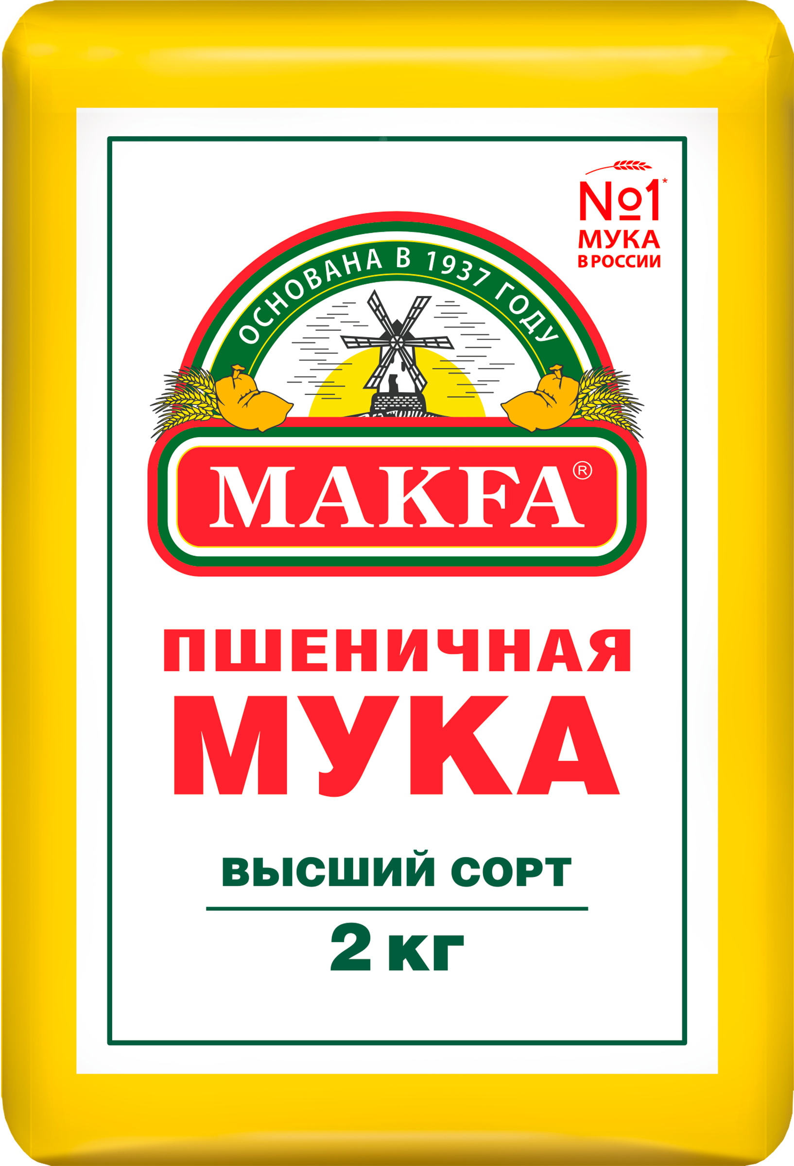 Изображение товара Мука пшеничная MAKFA хлебопекарная высший сорт, 2кг