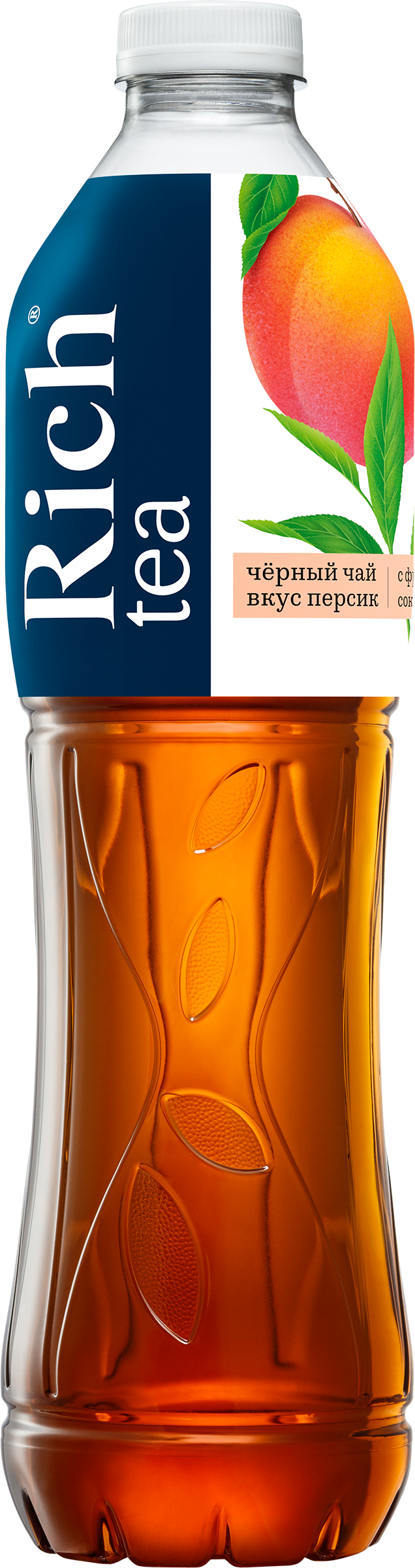 Изображение товара Напиток RICH Черный чай со вкусом персика негазированный, 1.5л