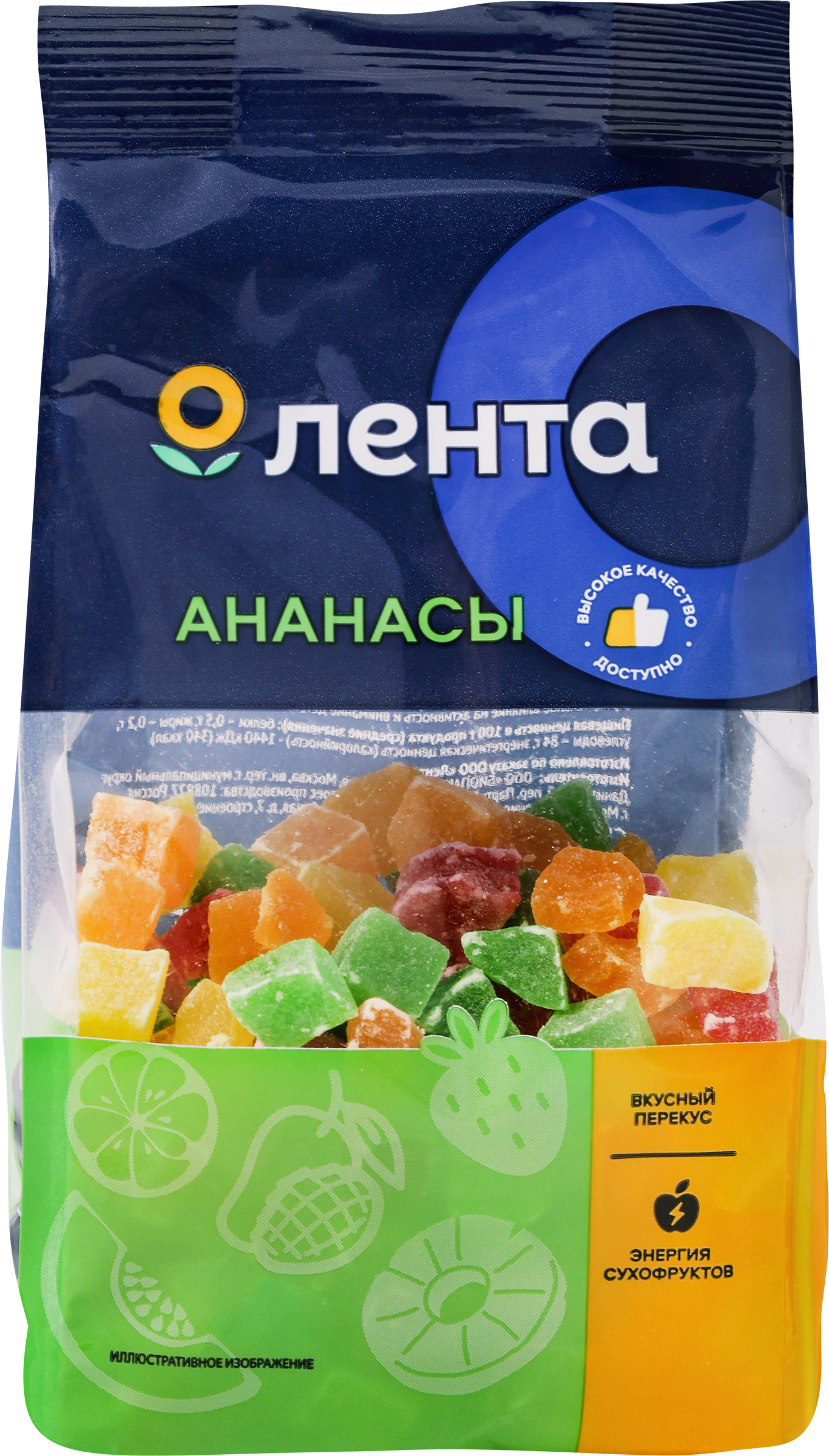 Изображение товара Цукаты ЛЕНТА Ананас, 150г