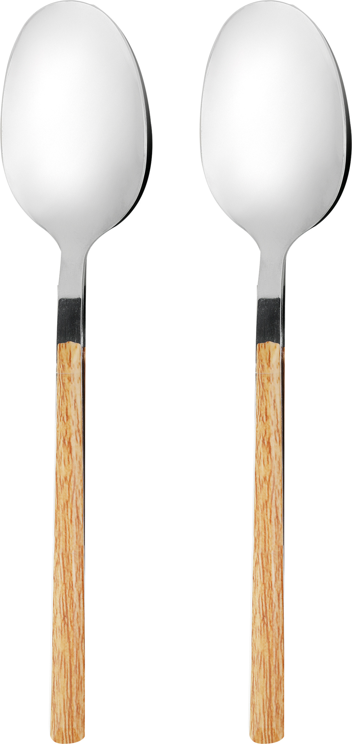 Изображение товара Набор ложек столовых HOMECLUB Wood из нержавеющей стали и пластика 2 шт