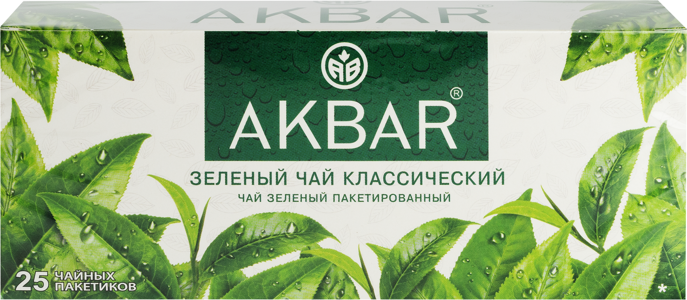 Изображение товара Зеленый чай AKBAR Классический 25 пакетиков для здоровья и бодрости