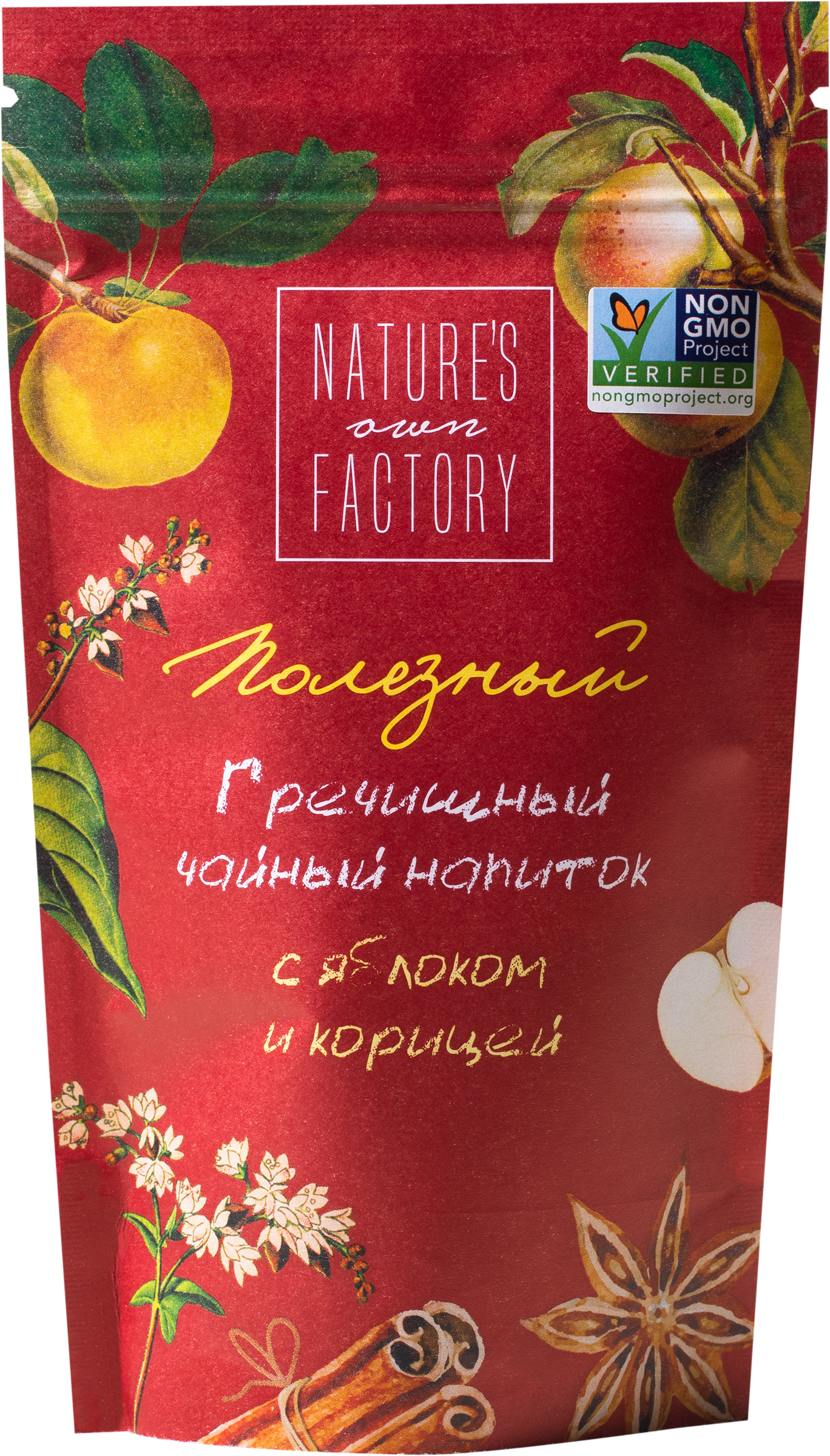 Изображение товара Напиток чайный ФАБРИКА НАШЕЙ ПРИРОДЫ Гречишный с яблоком и корицей, 100г