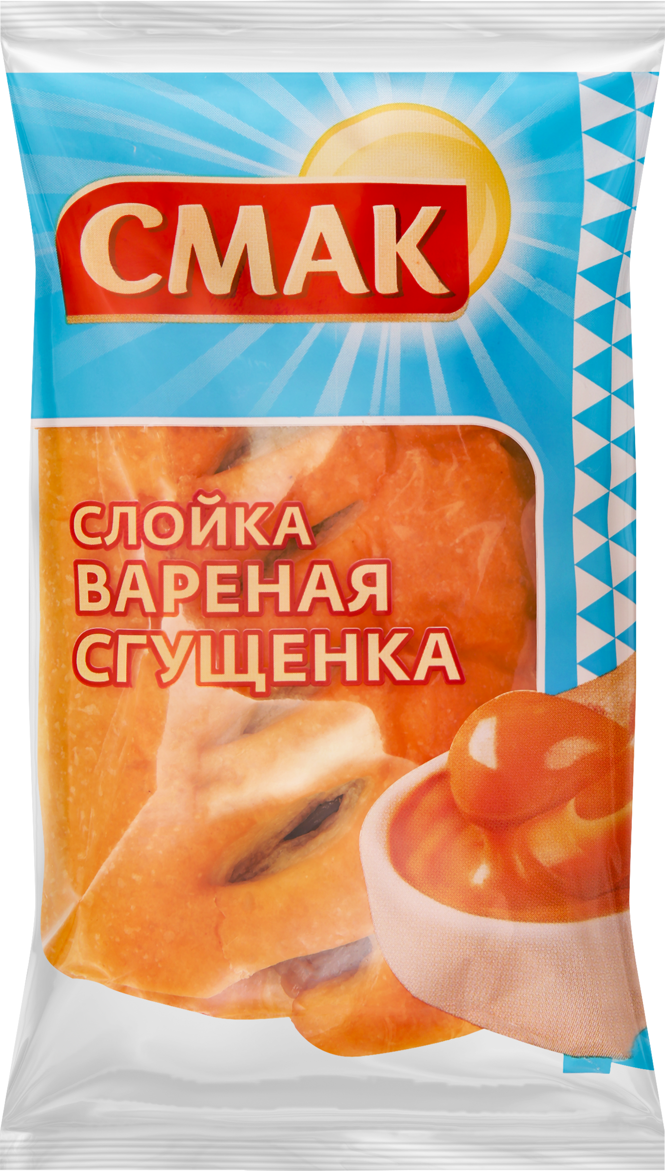 Изображение товара Слойка СМАК с кремом вареная сгущенка, 60г - Вкусный десерт для перекуса