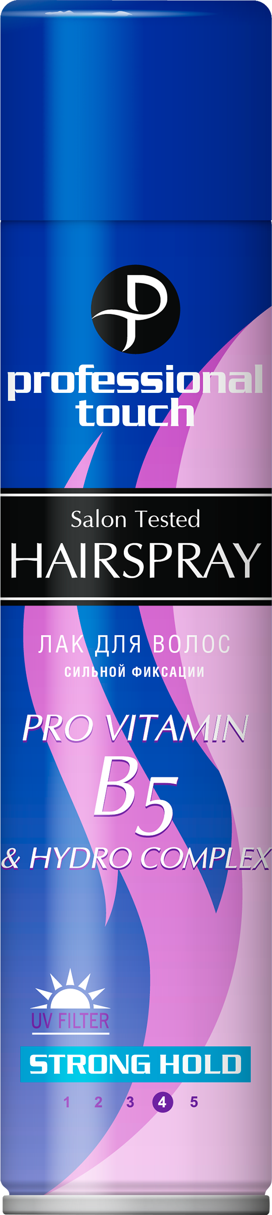 Изображение товара Лак для волос PROFESSIONAL TOUCH Pro-vitamin B5&Hydro Complex сильная фиксация, 265мл