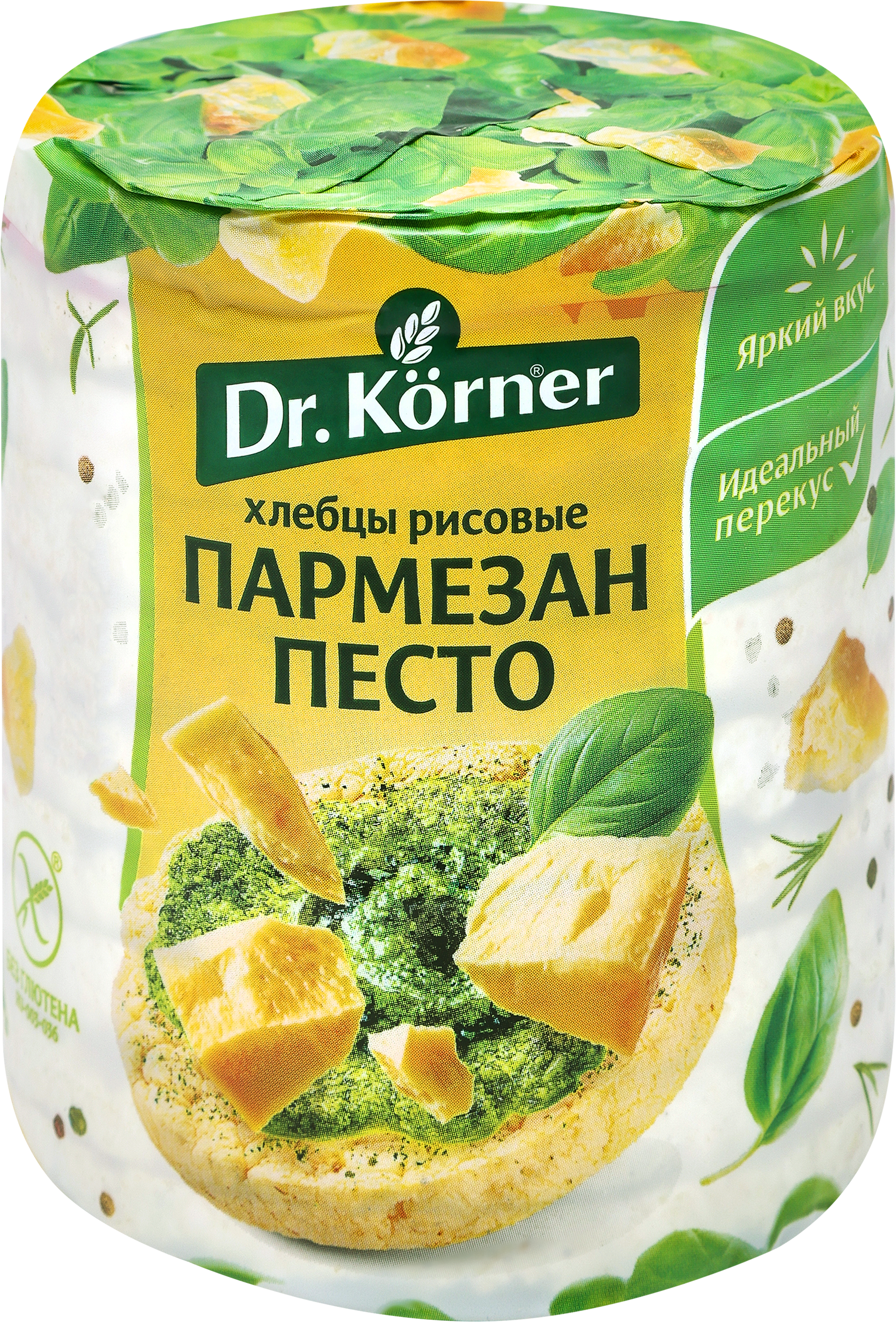 Изображение товара Хлебцы рисовые DR KORNER хрустящие с песто и пармезаном, 80г