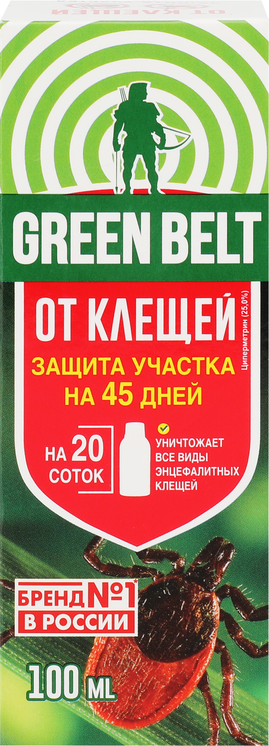 Изображение товара Средство для защиты участка от клещей GREEN BELT концентрат 100 мл