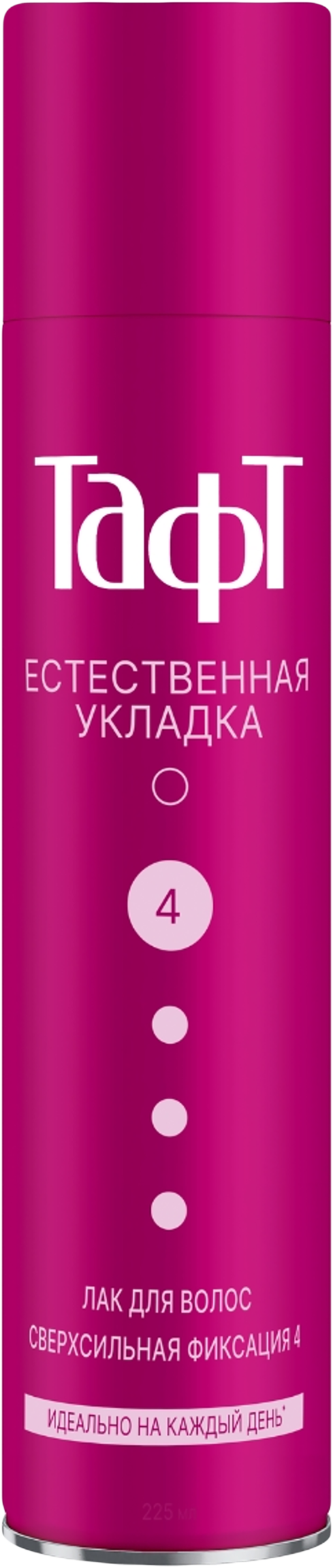 Изображение товара Лак для волос ТАФТ Естественная укладка, сверхсильная фиксация, 225мл
