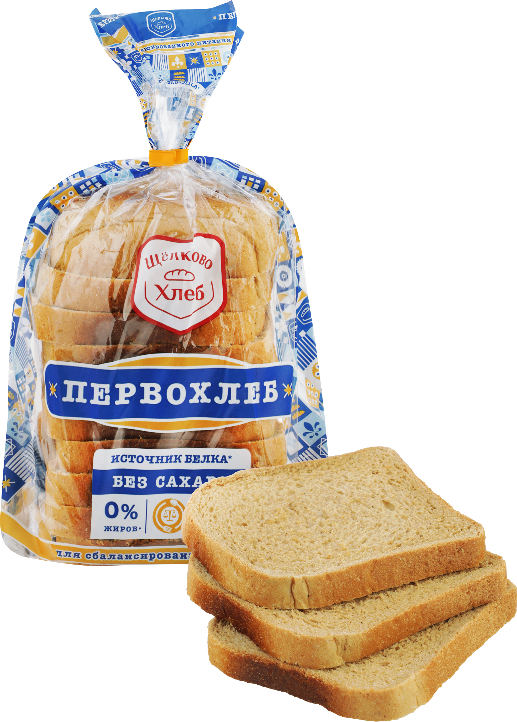 Изображение товара Ржано-пшеничный хлеб Первохлеб в нарезке 310г ЩЕЛКОВОХЛЕБ