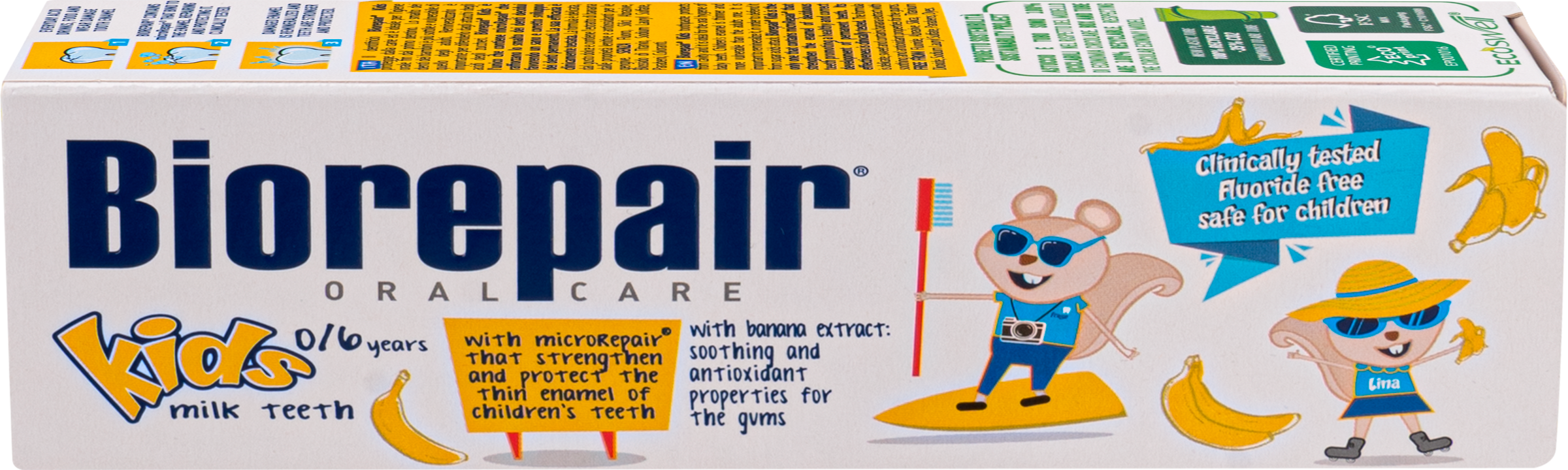 Изображение товара Зубная паста BIOREPAIR для укрепления детской эмали, с бананом, 50мл