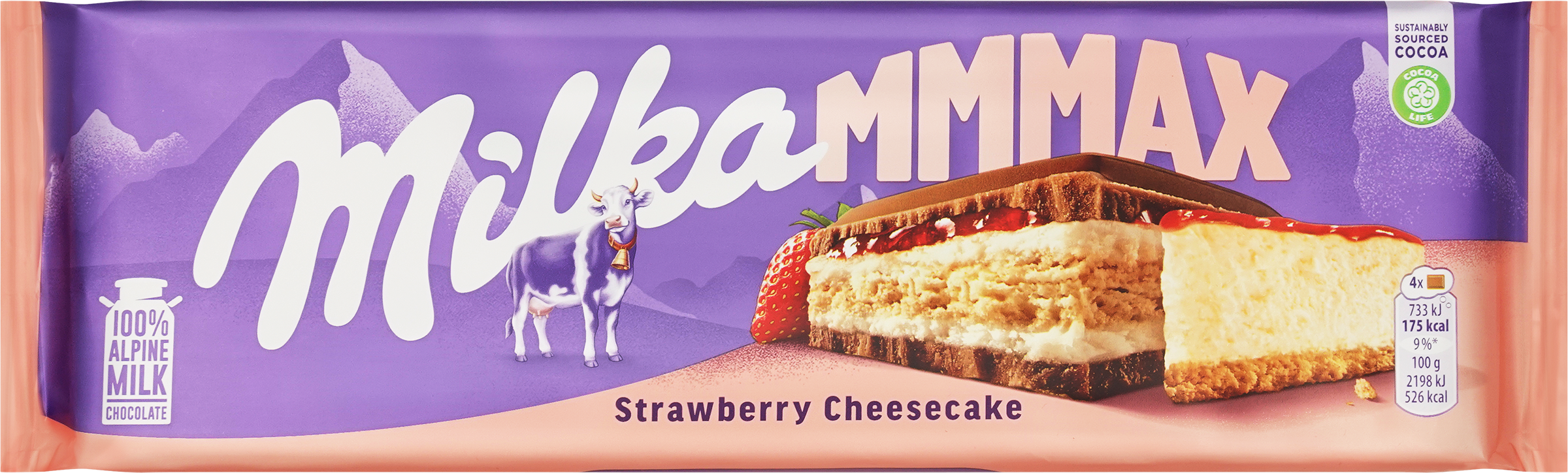 Изображение товара Шоколад молочный МИЛКА Чизкейк клубника печенье, 300г