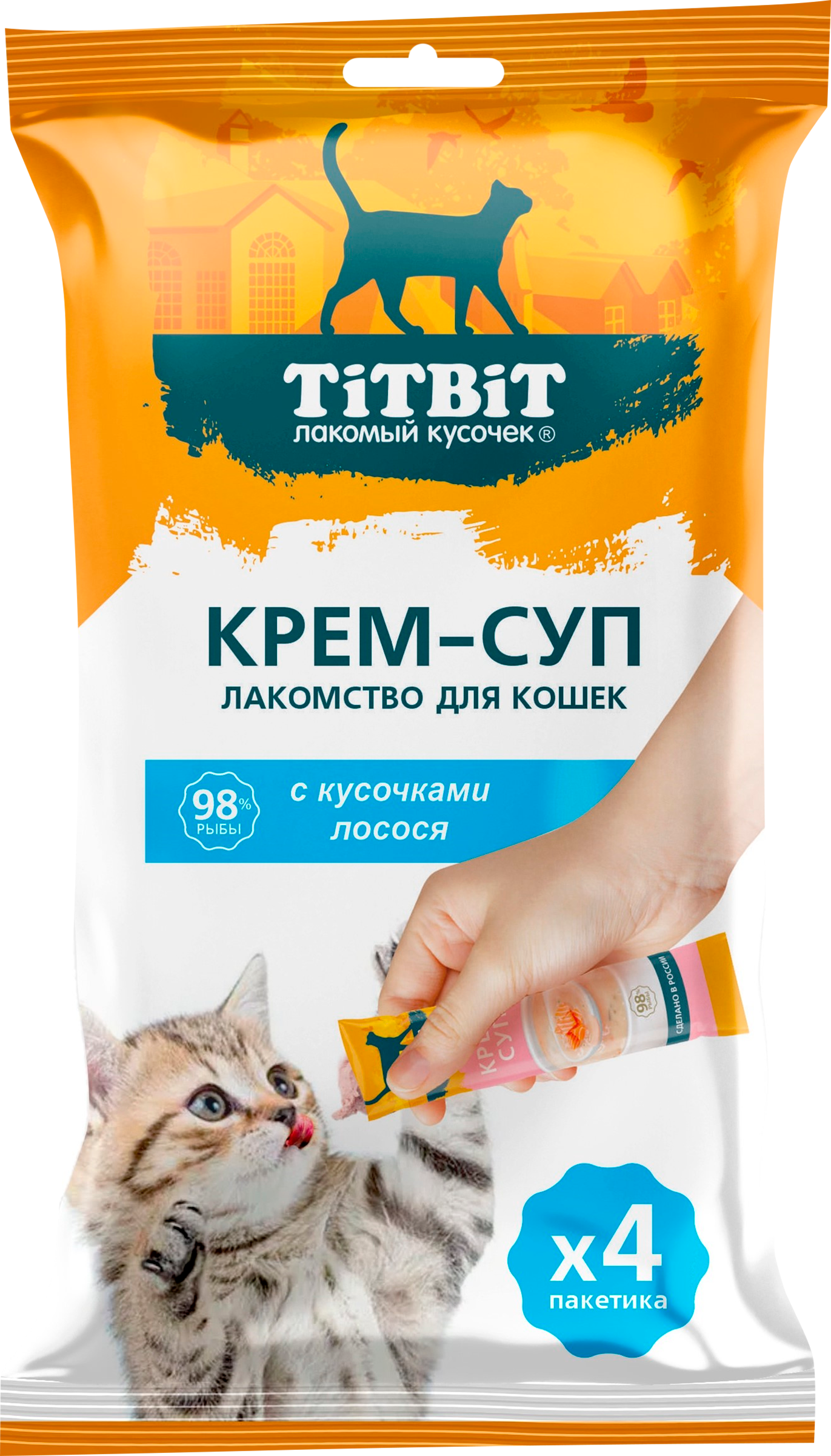Изображение товара Лакомство для кошек TITBIT с лососем 40г