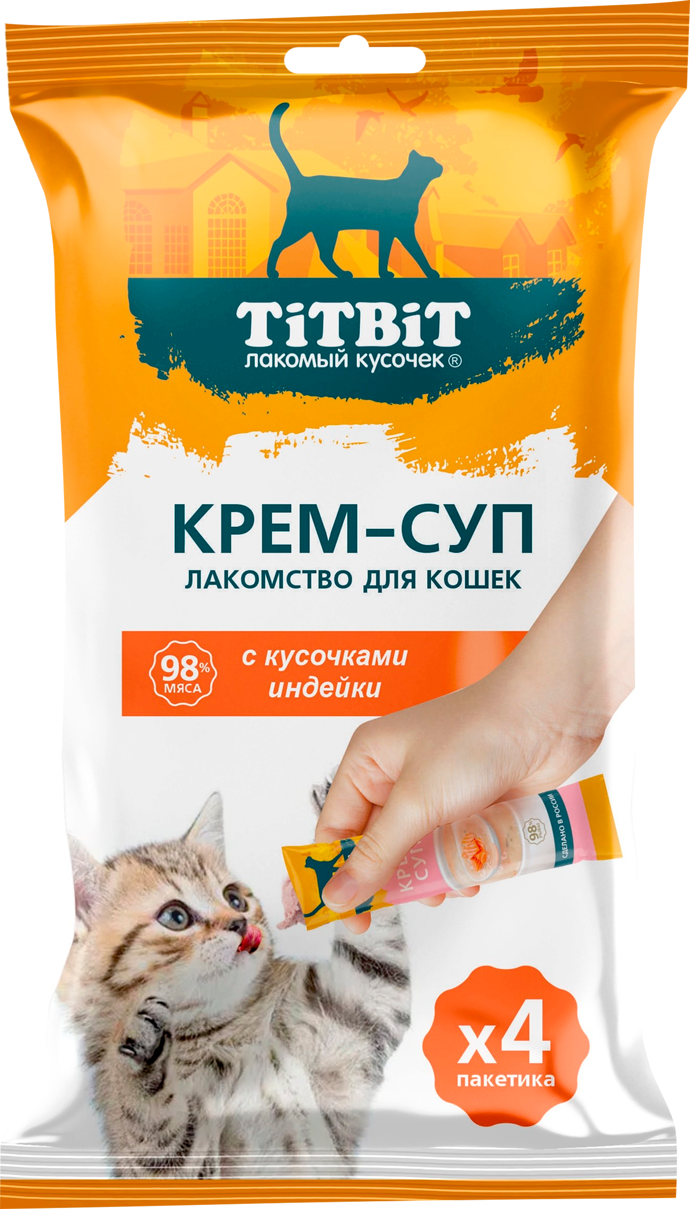 Изображение товара Лакомство для кошек TITBIT Индейка, 40г - вкусно и полезно