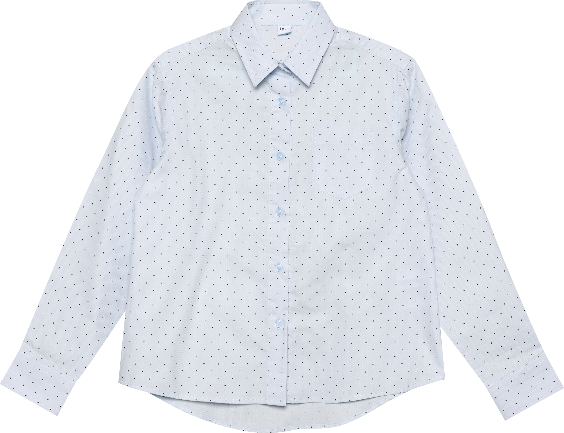 Изображение товара Блузка для девочки INWIN Kids голубая 122-164 см хлопок полиэстер